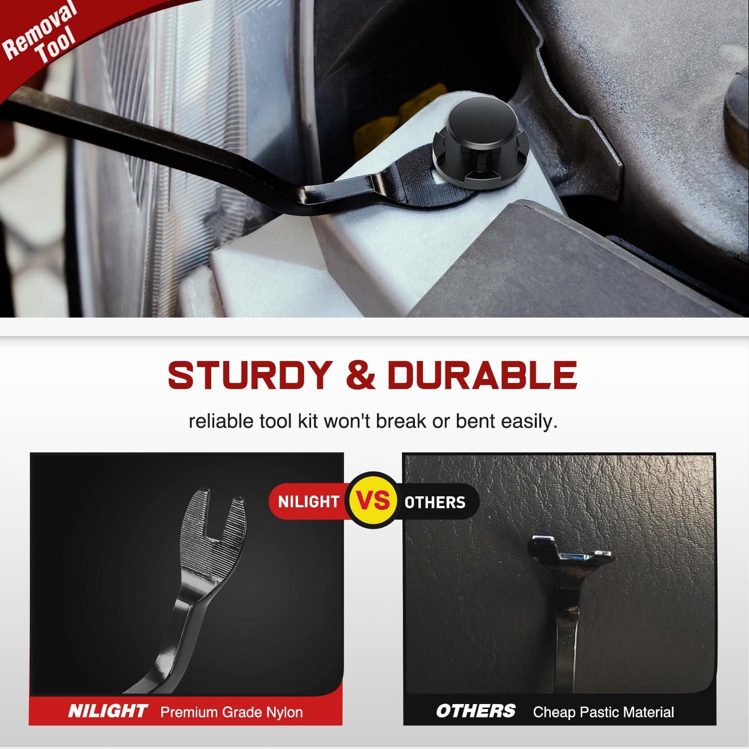 imageNilight 5PCS Auto Trim Removal Tool Set for Car Audio Dash Panel Window Molding Fastener Remover Tool KitYellow