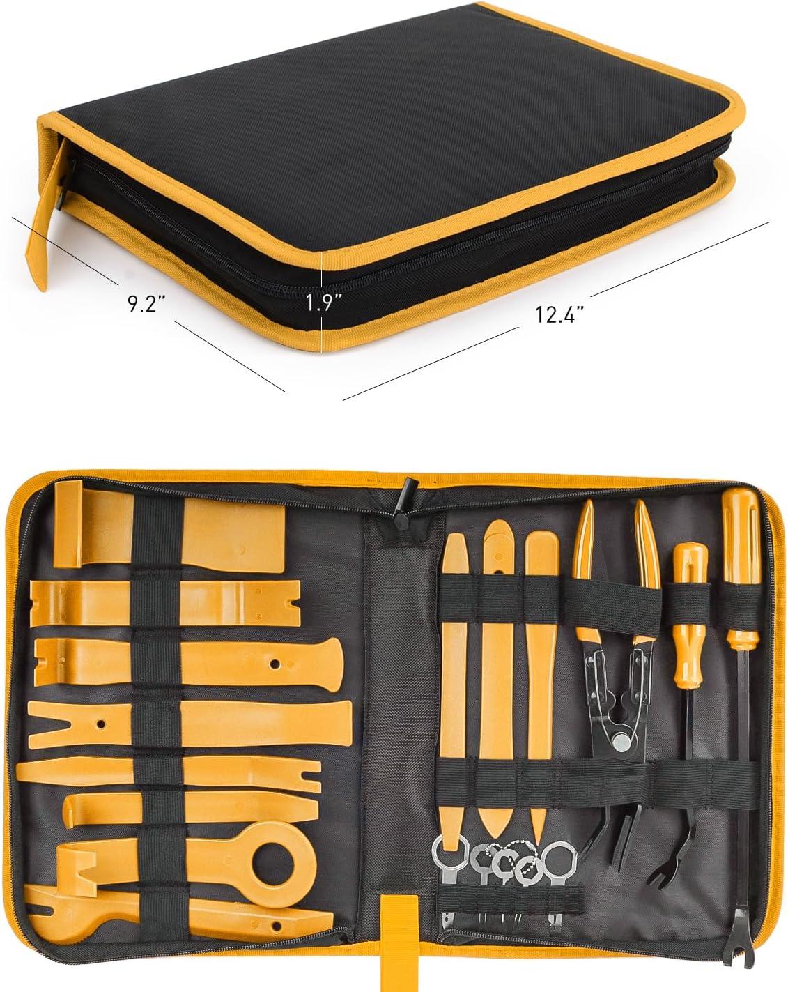 imageNilight 5PCS Auto Trim Removal Tool Set for Car Audio Dash Panel Window Molding Fastener Remover Tool KitYellow