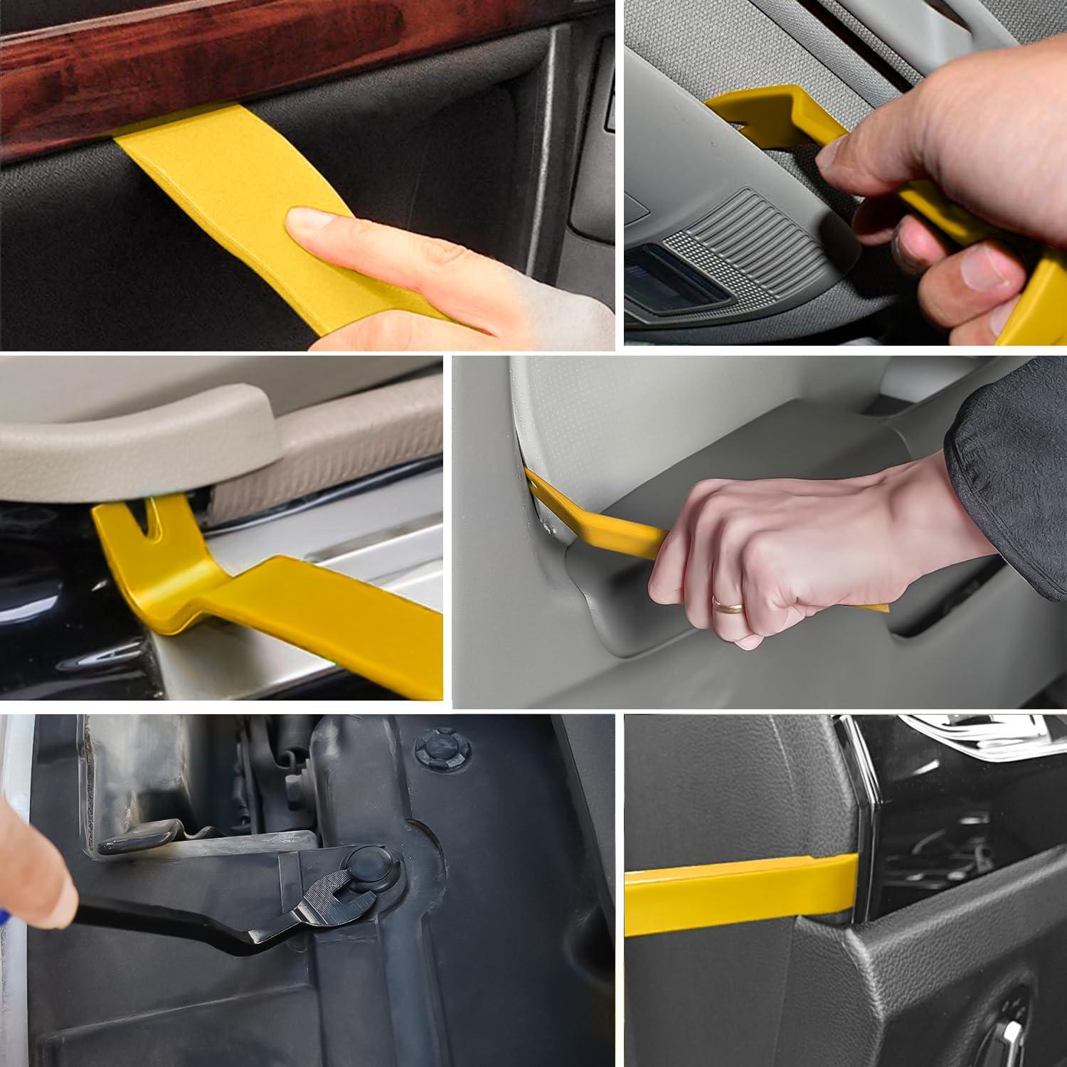 imageNilight 5PCS Auto Trim Removal Tool Set for Car Audio Dash Panel Window Molding Fastener Remover Tool KitYellow