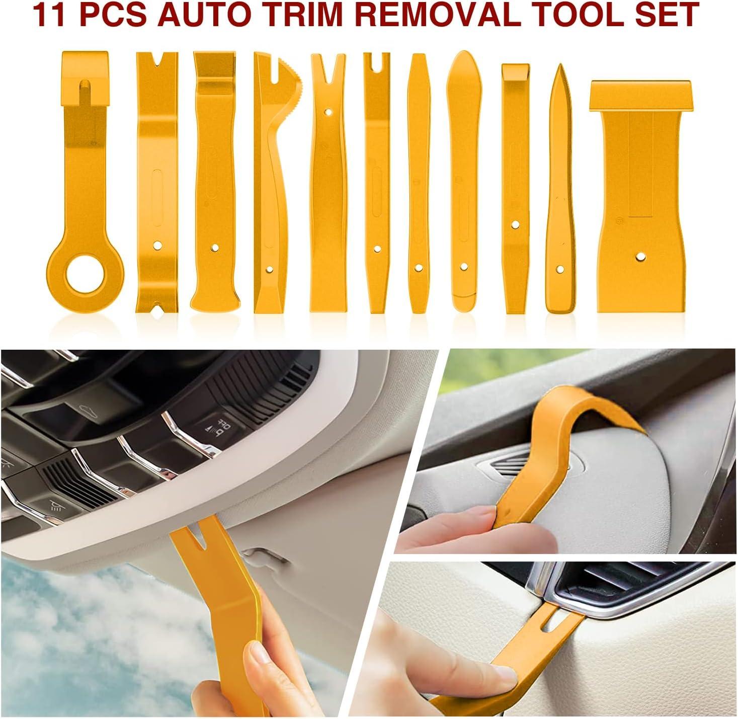 imageNilight 5PCS Auto Trim Removal Tool Set for Car Audio Dash Panel Window Molding Fastener Remover Tool KitYellow