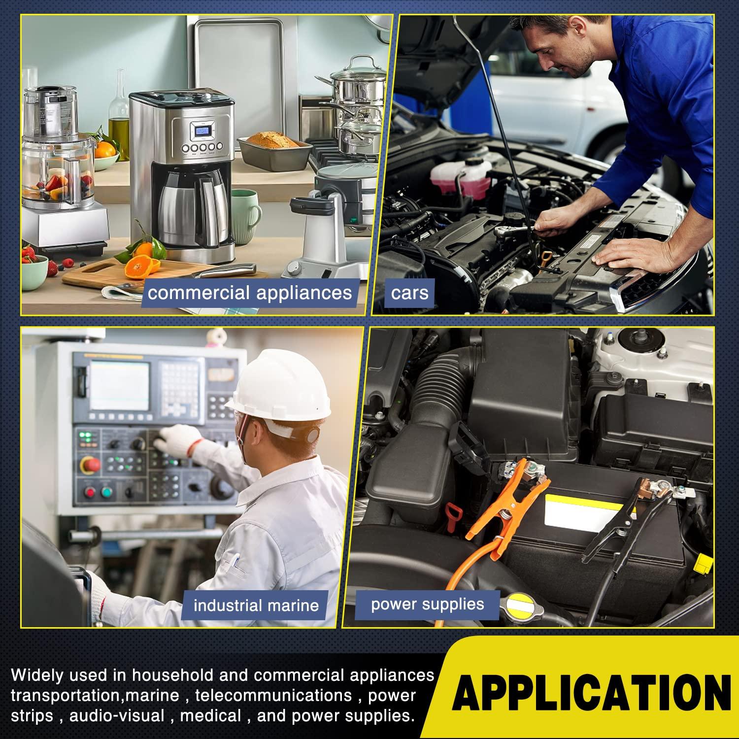 imageNilight 5PCS Thermal Circuit Breaker 5A 10A 15A 20A 30A 125250V AC 65V DC Push Button Manual Reset Overload Protector Waterproof Cap Auto Trip Resettable for Industrial 1224V Auto Cars15Amp5Pcs