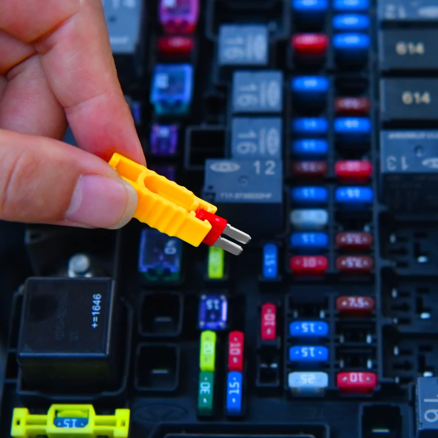 imageNilight 60PCS Micro3 Fuse ATL Blade Assortment Kit 3 Prong Micro Blade Car Fuses Replacement 5A 75A 10A 15A with Puller Tool for Cars Trucks SUVs RVs105Pcs Micro2 ATR APT Fuses