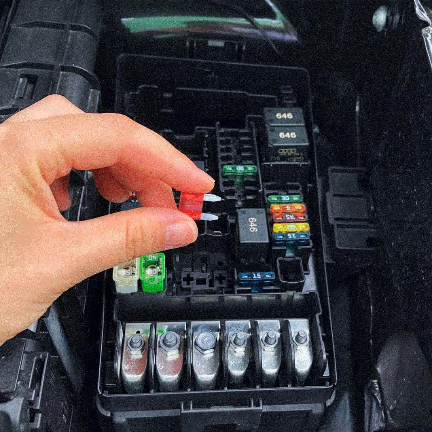 imageNilight 60PCS Micro3 Fuse ATL Blade Assortment Kit 3 Prong Micro Blade Car Fuses Replacement 5A 75A 10A 15A with Puller Tool for Cars Trucks SUVs RVs120Pcs Mini ATMAPM Fuses