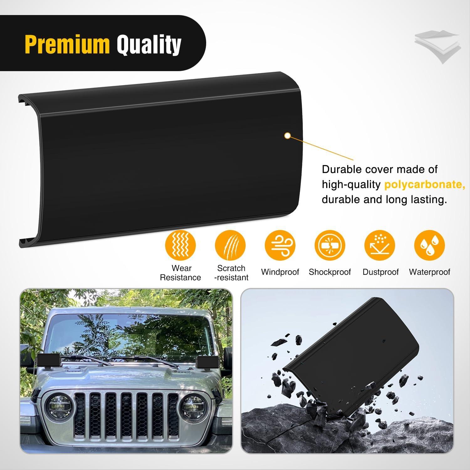 imageNilight 65 Inch LED Light Bar Cover 2 PCS Black Protective Covers Durable Polycarbonate Lens Waterproof Dustproof ScratchProof for DoubleRow Lights Off Road Driving Lighting