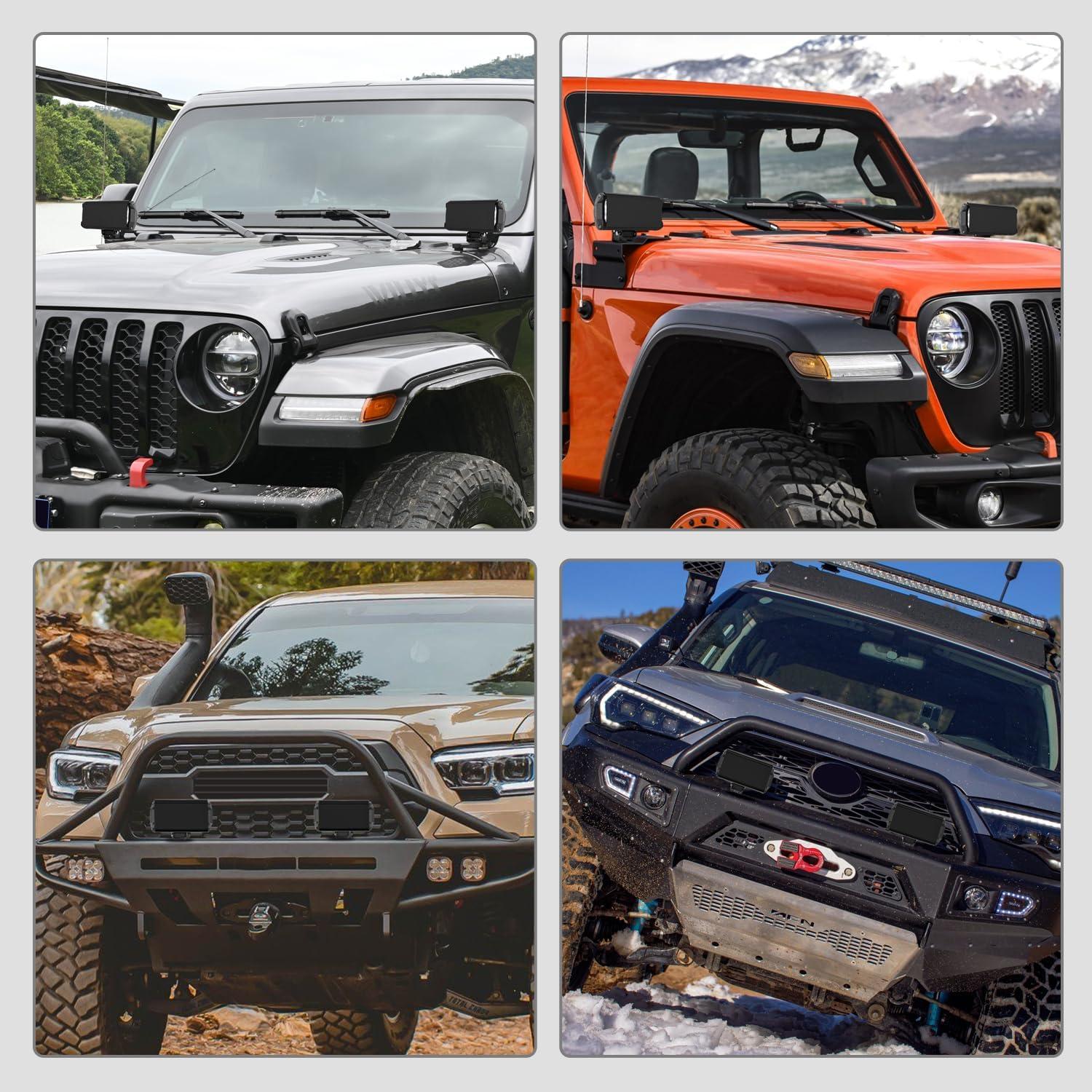 imageNilight 65 Inch LED Light Bar Cover 2 PCS Black Protective Covers Durable Polycarbonate Lens Waterproof Dustproof ScratchProof for DoubleRow Lights Off Road Driving Lighting