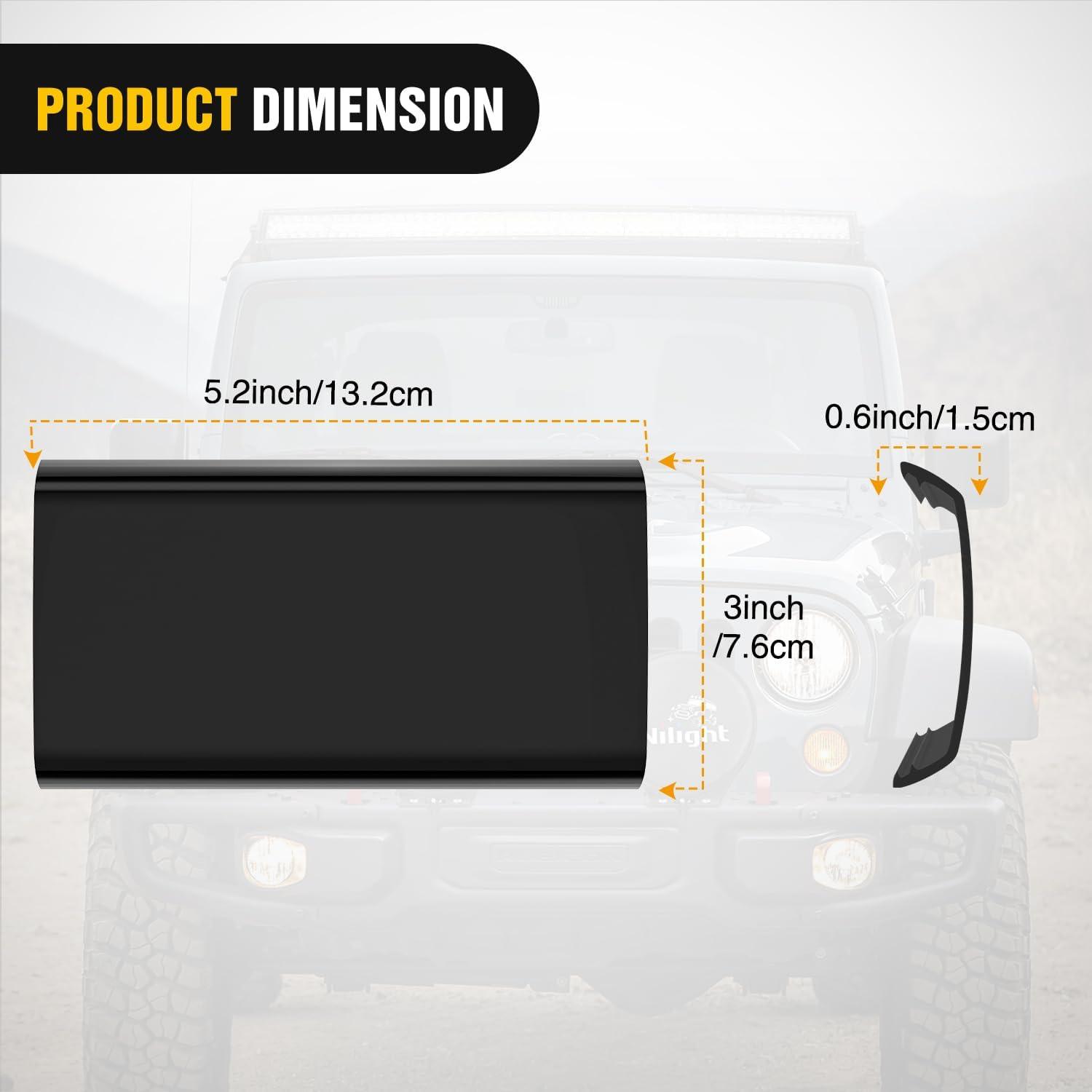 imageNilight 65 Inch LED Light Bar Cover 2 PCS Black Protective Covers Durable Polycarbonate Lens Waterproof Dustproof ScratchProof for DoubleRow Lights Off Road Driving Lighting