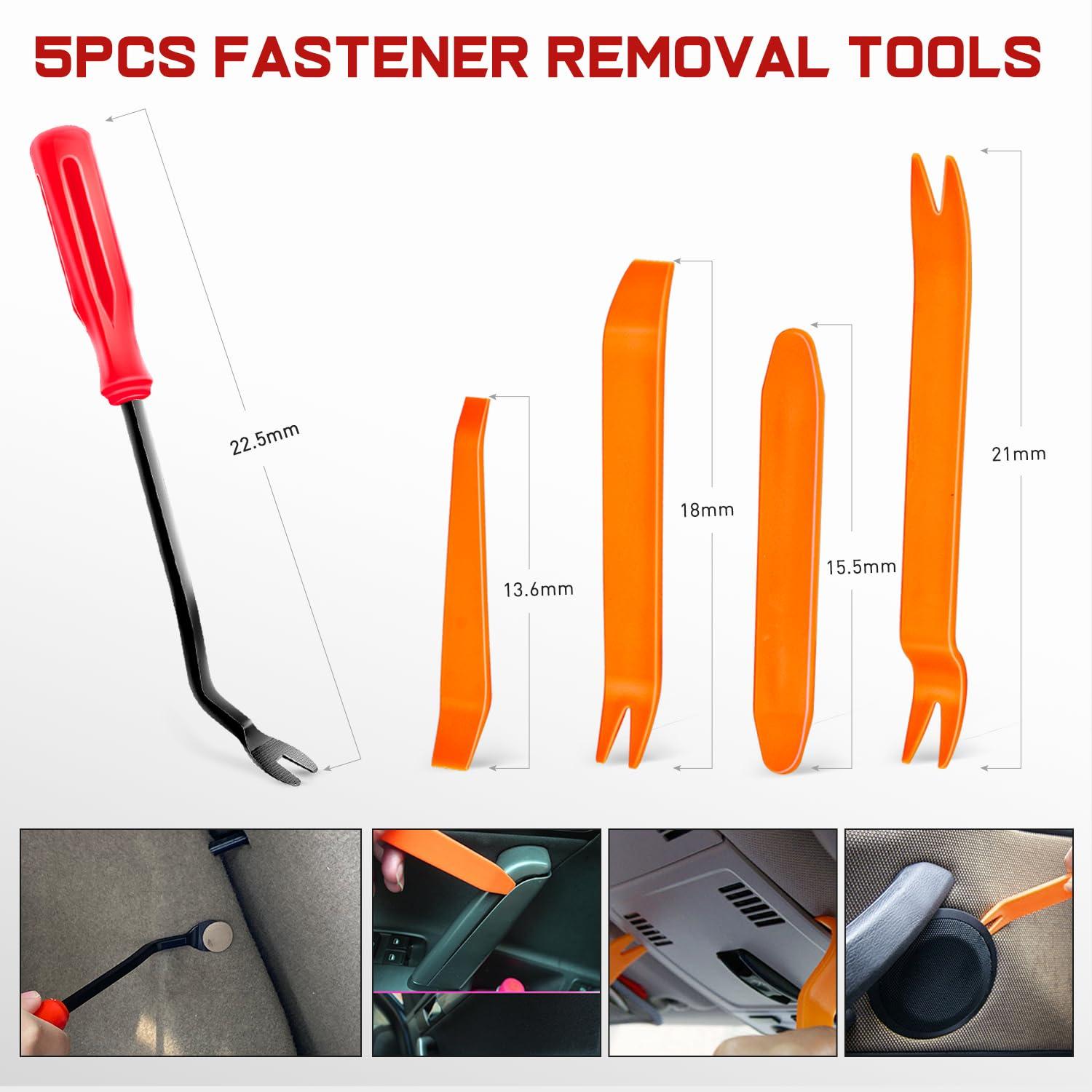 imageNilight 725Pcs Car Push Retainer Clips ampamp Auto Fasteners Assortment 23 Most Popular Sizes Nylon Bumper Fender Rivets with 10 Cable Ties and Fasteners Remover for Toyota GM Ford Honda Chevy975Pcs