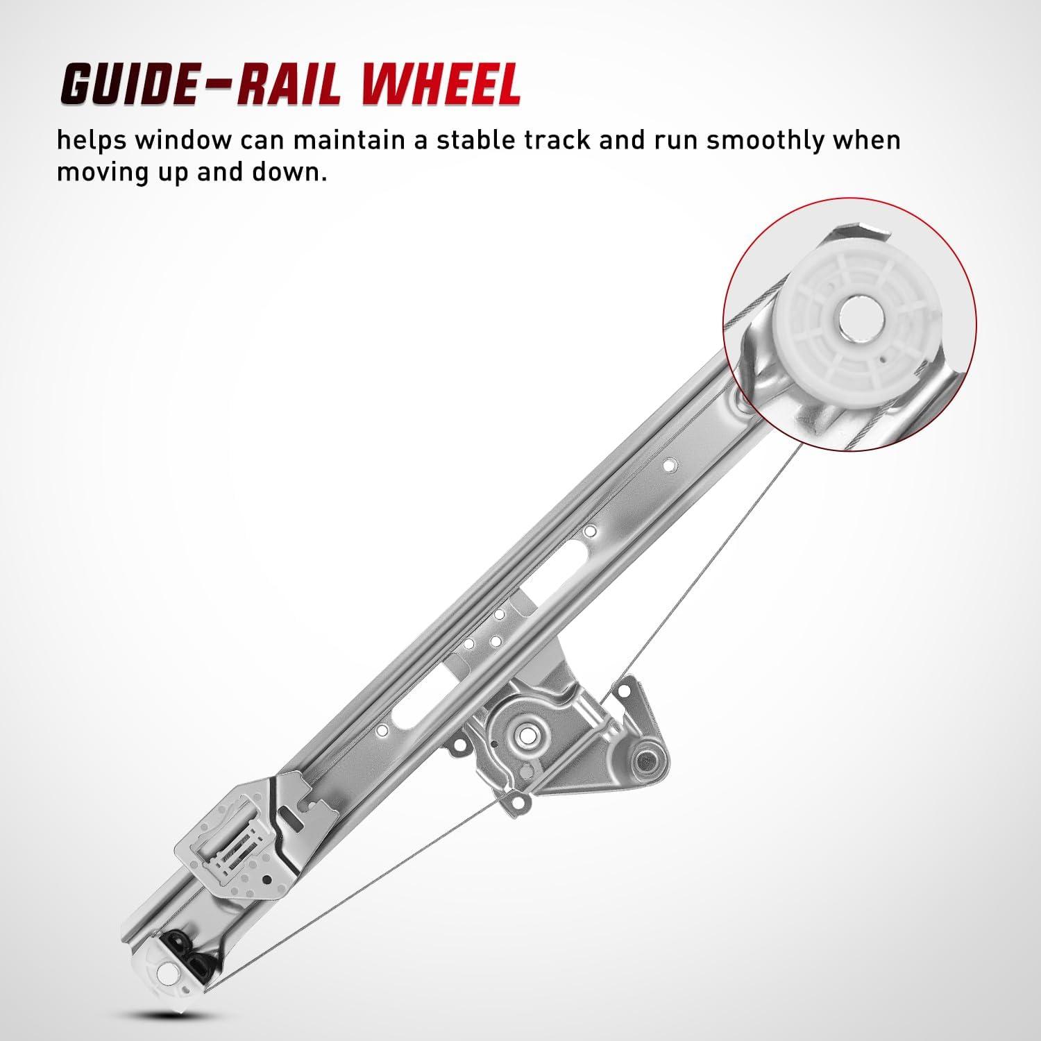 imageNilight 740481 Rear Passenger Side Window Regulator Compatible with 19992005 BMW E46 323i 328i 325i 325xi 330i 330xi SedanWagon Only OE Replacement