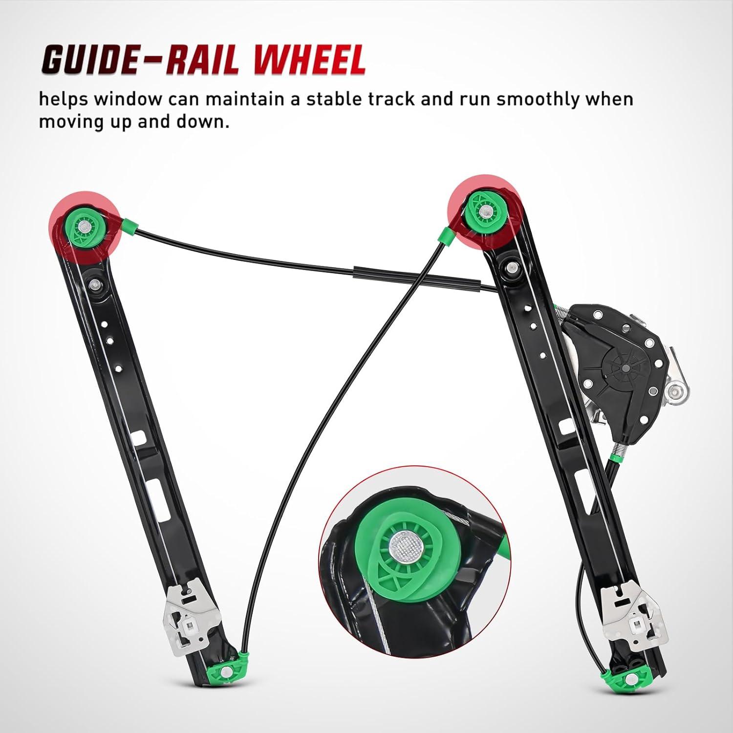 imageNilight 740484 Front Driver Side Power Window RegulatorCompatible with BMW E46 323i 325i 325xi 328i 330i 330xi 1999 2000 2001 2002 2003 2004 2005