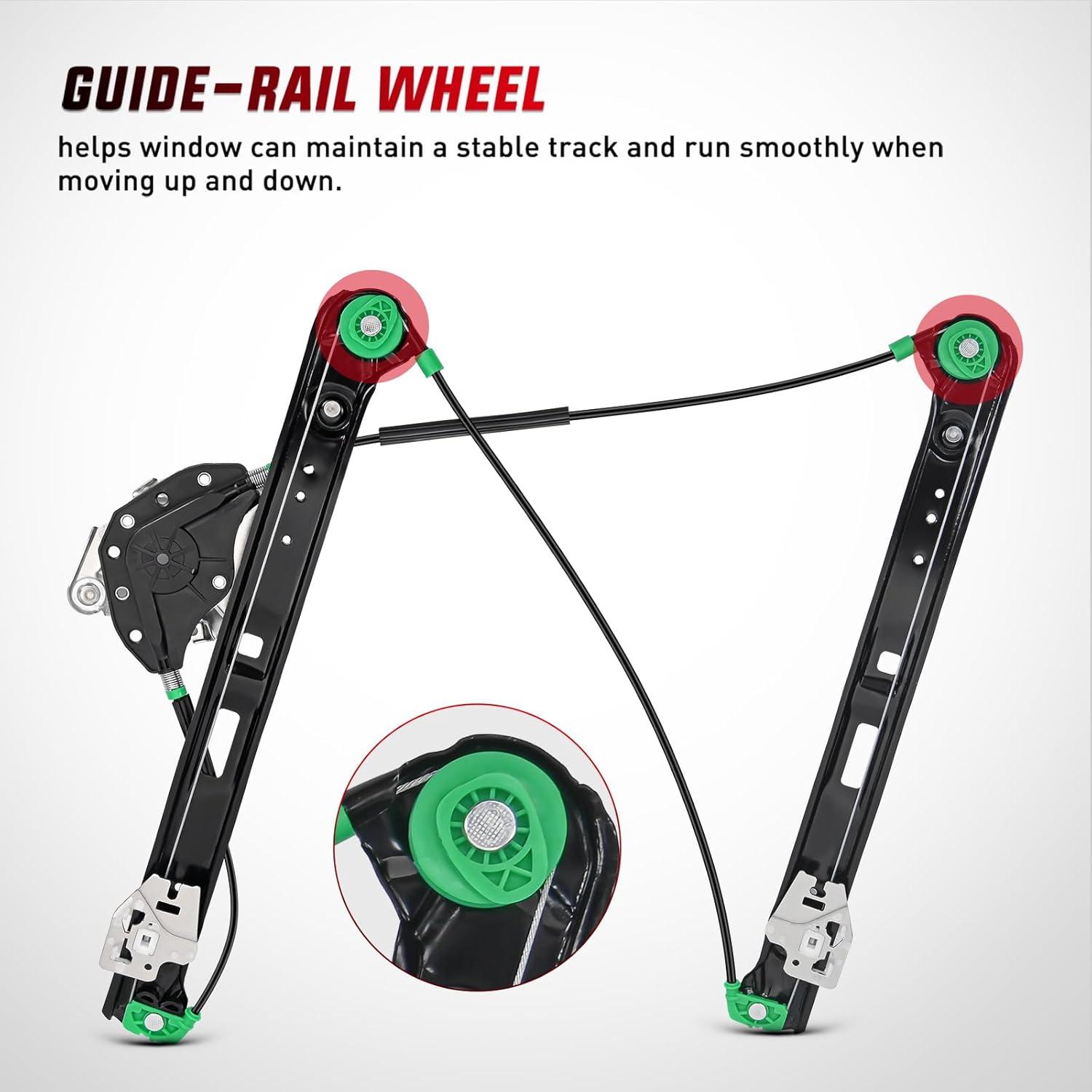 imageNilight 740485 Front Passenger Side Power Window RegulatorCompatible with BMW E46 323i 325i 325xi 328i 330i 330xi 1999 2000 2001 2002 2003 2004 2005