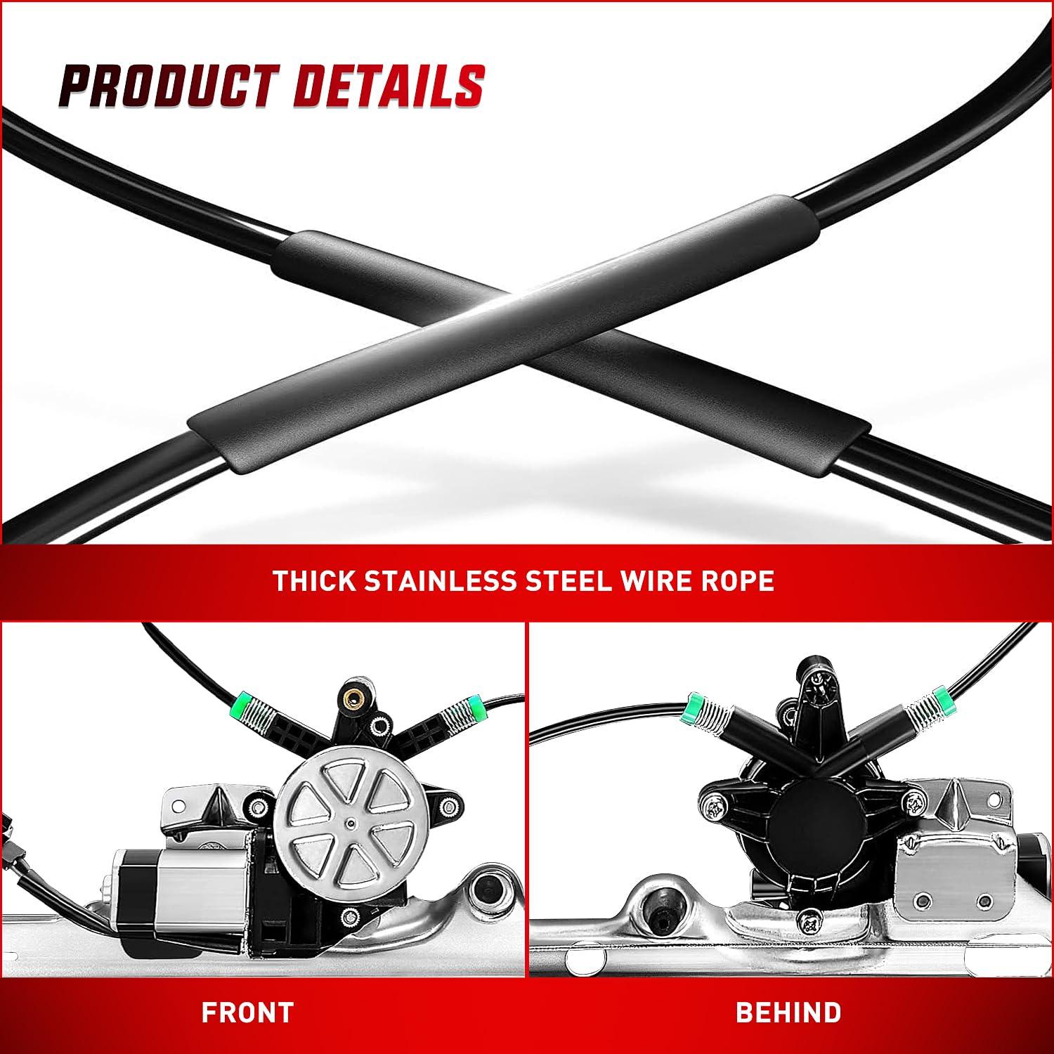 imageNilight 741442 Power Window Regulator Front Driver Side with Motor Compatible with Chevrolet Silverado 1500 20072013 Tahoe GMC Yukon Sierra 1500 2007 2008 2009 2010 2012 2013Front Driver