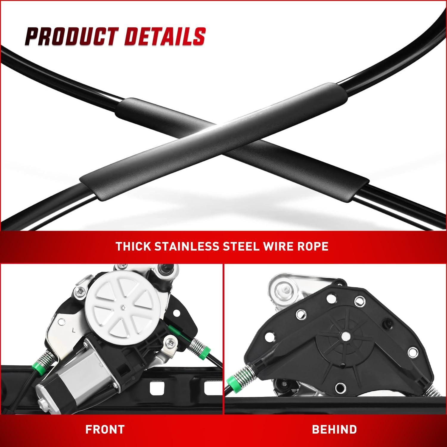 imageNilight 741484 Power Window RegulatorMotor Front Driver Side Compatible with BMW E46 325i 328i 330i 1999 2000 2001 2002 2003 2004 2005 Sedan