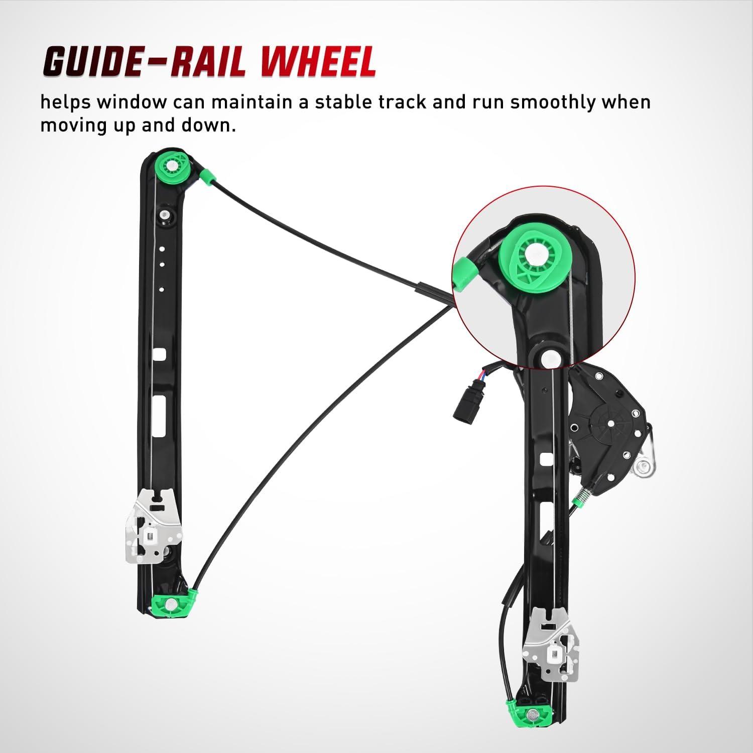 imageNilight 741485 Power Window RegulatorMotor Front Passenger Side Compatible with BMW E46 325i 328i 330i 1999 2000 2001 2002 2003 2004 2005 Sedan