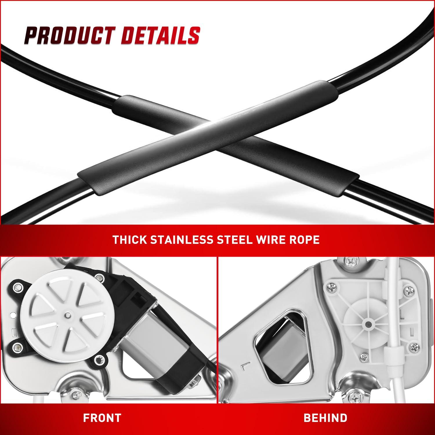 imageNilight 741527 Power Window RegulatorMotor Front Passenger Side Compatible with Jeep Liberty KJ 2002 2003 2004 2005 2006Front Right SideFront Driver