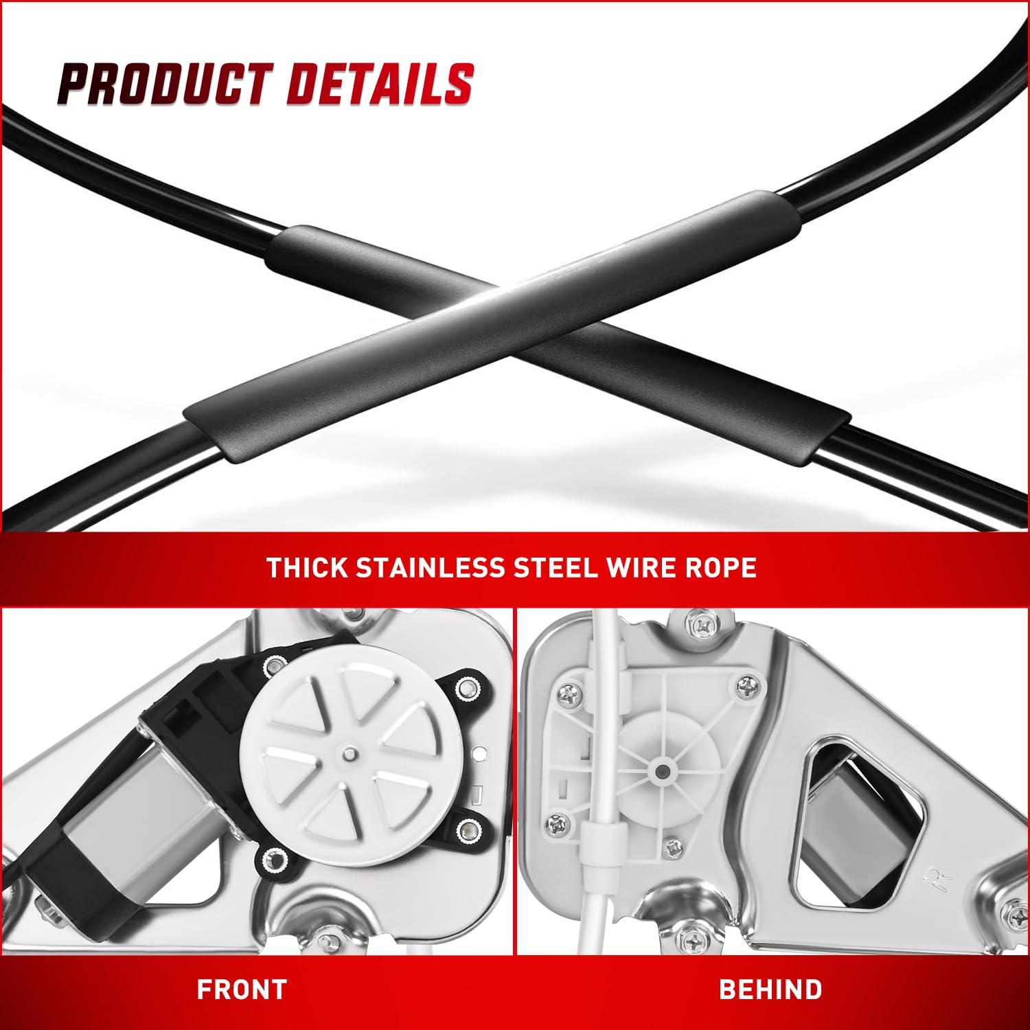 imageNilight 741527 Power Window RegulatorMotor Front Passenger Side Compatible with Jeep Liberty KJ 2002 2003 2004 2005 2006Front Right SideFront Passenger