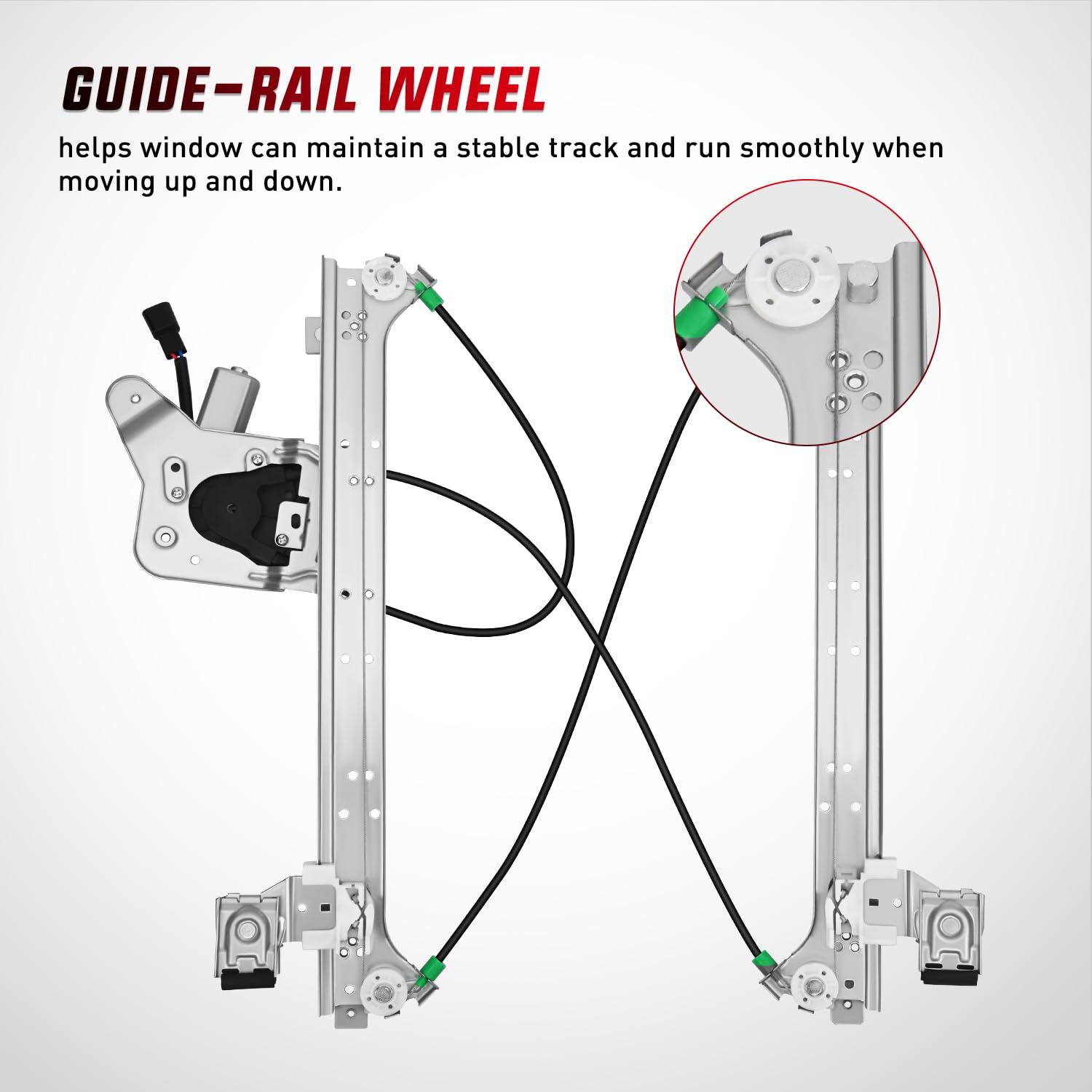 imageNilight 741578 Window Regulator and Motor Rear Driver SideCompatible with Cadillac EscaladeChevy AvalancheSilveradoGMC Sierra Yukon 1500 2500 3500 2000 2001 2002 2003 2004 2005 2006 2007Rear Passenger