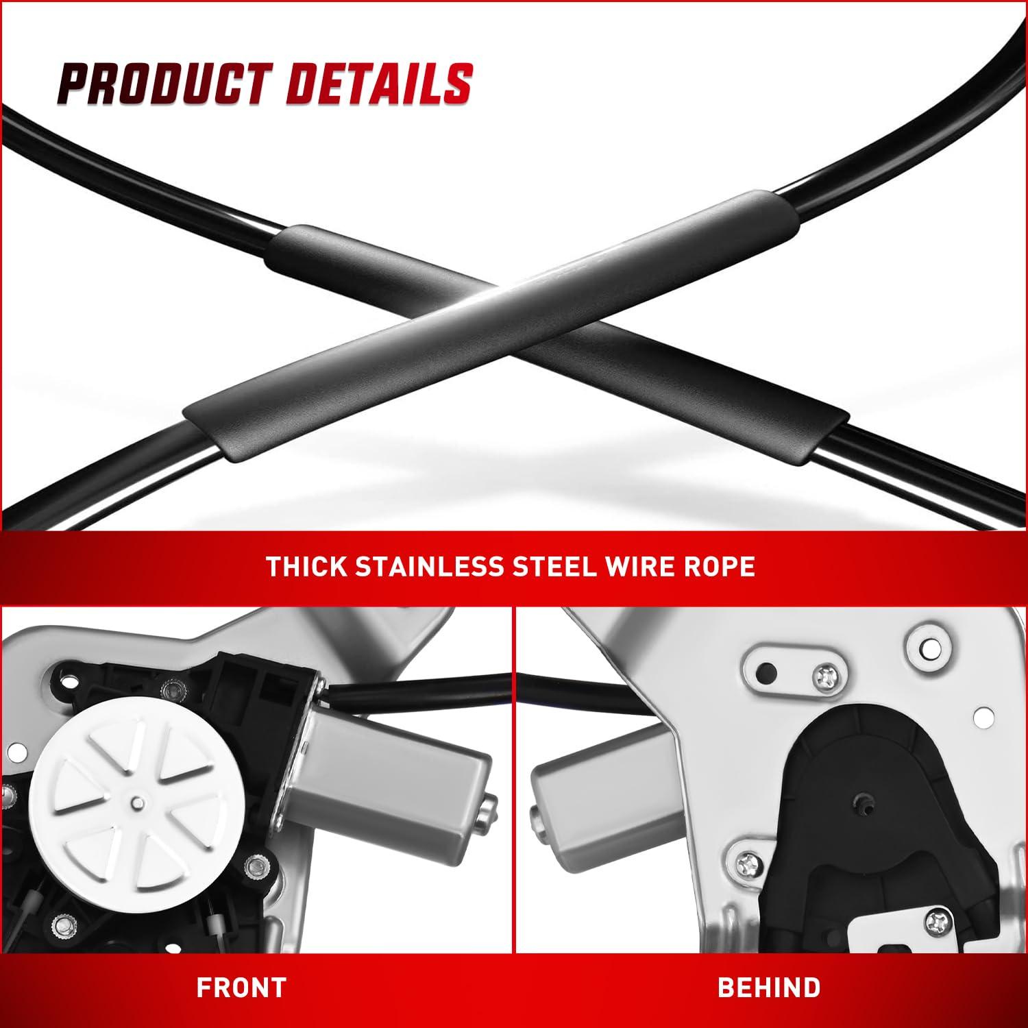 imageNilight 741578 Window Regulator and Motor Rear Driver SideCompatible with Cadillac EscaladeChevy AvalancheSilveradoGMC Sierra Yukon 1500 2500 3500 2000 2001 2002 2003 2004 2005 2006 2007Rear Driver