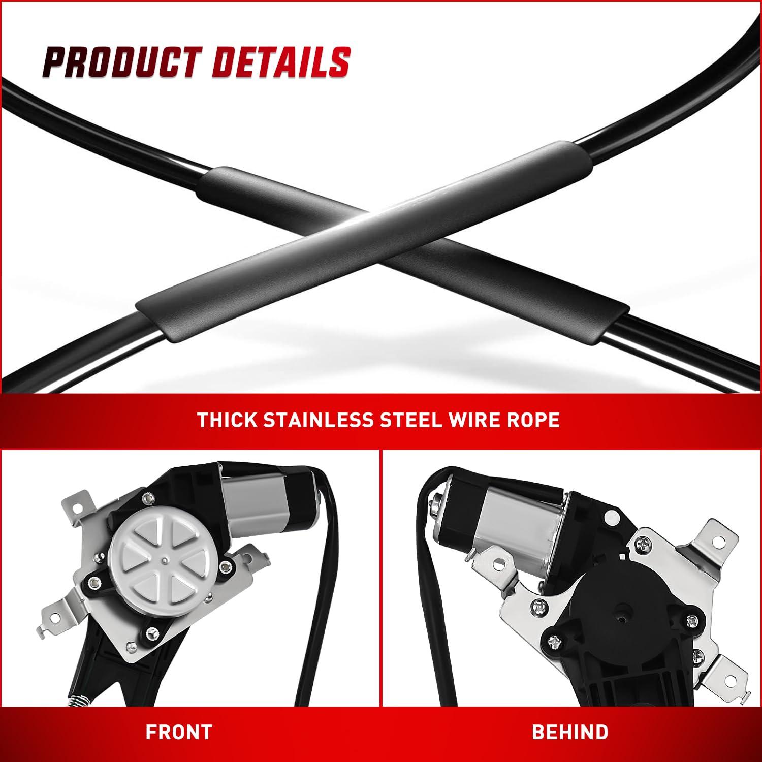 imageNilight 741586 Window RegulatorMotor Front Driver Side Compatible with 20032014 Ford E150 E250 Econoline E350 E450 E550 Super Duty 2004 2005 2006 2007 2008 2009 2010 2011 2012 2013 2014Front Passenger