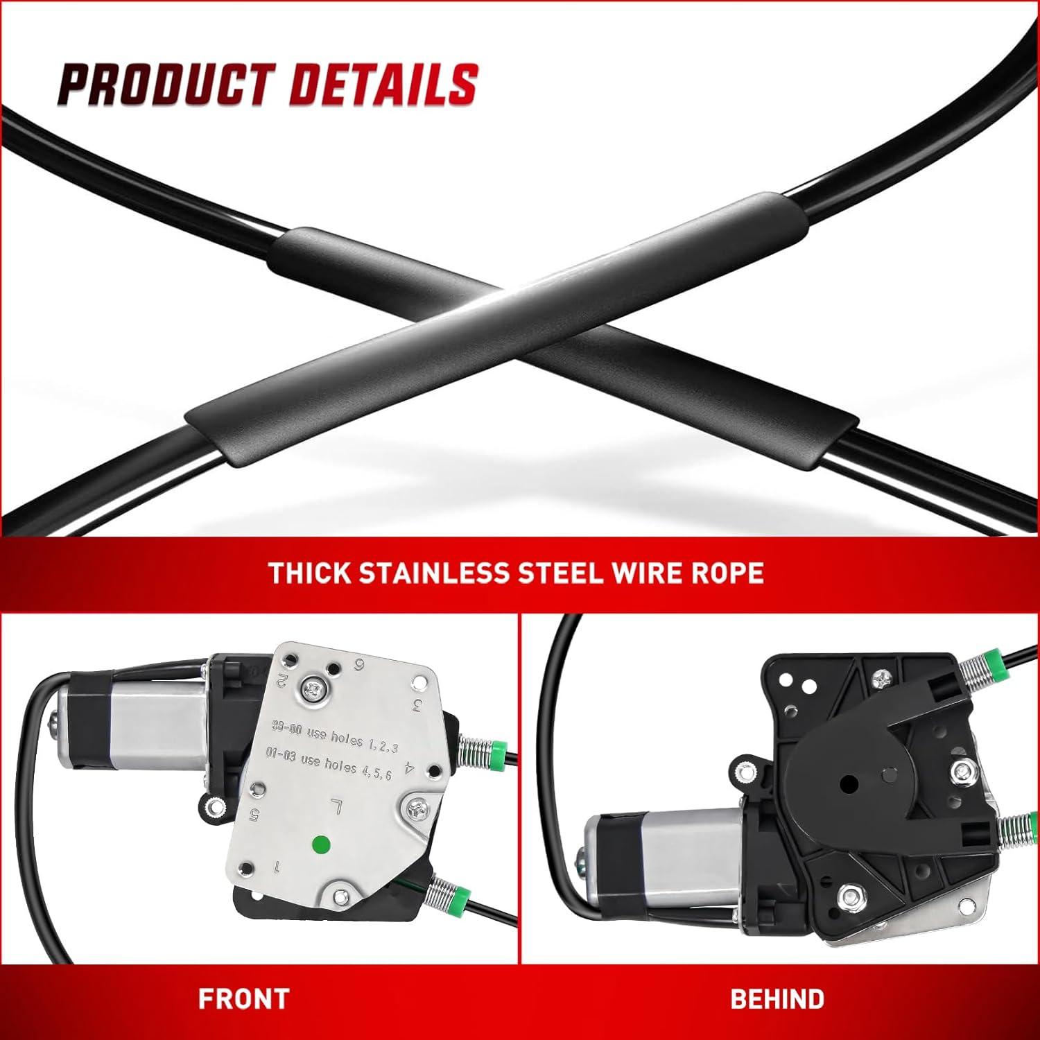 imageNilight 741649 Power Window Regulator and Motor Front Driver Side Compatible with Dodge Dakota 2000 2001 2002 2003 2004Dodge Durango 1998 1999 2000 2001 2002 2003Front Left Side