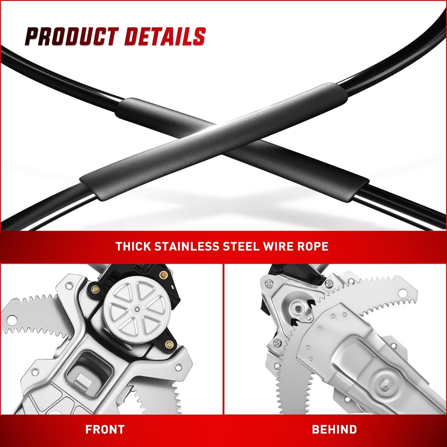 imageNilight 741950 Front Left Window Regulator with Motor Compatible with 1997 1998 1999 2000 2001 Honda CRV Power Window Lift Motor Assembly Driver Side OE Replacement