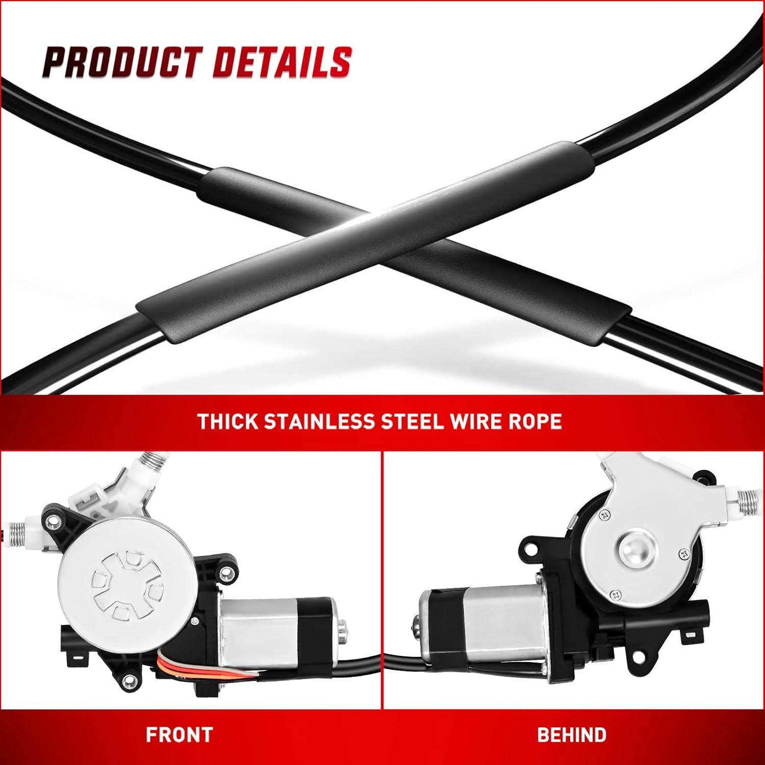 imageNilight 748131 Power Window Regulator and Motor Front Driver Side Compatible with Honda Element 2003 2004 2005 2006 2007 2008 2009 2010 2011Front Left Side