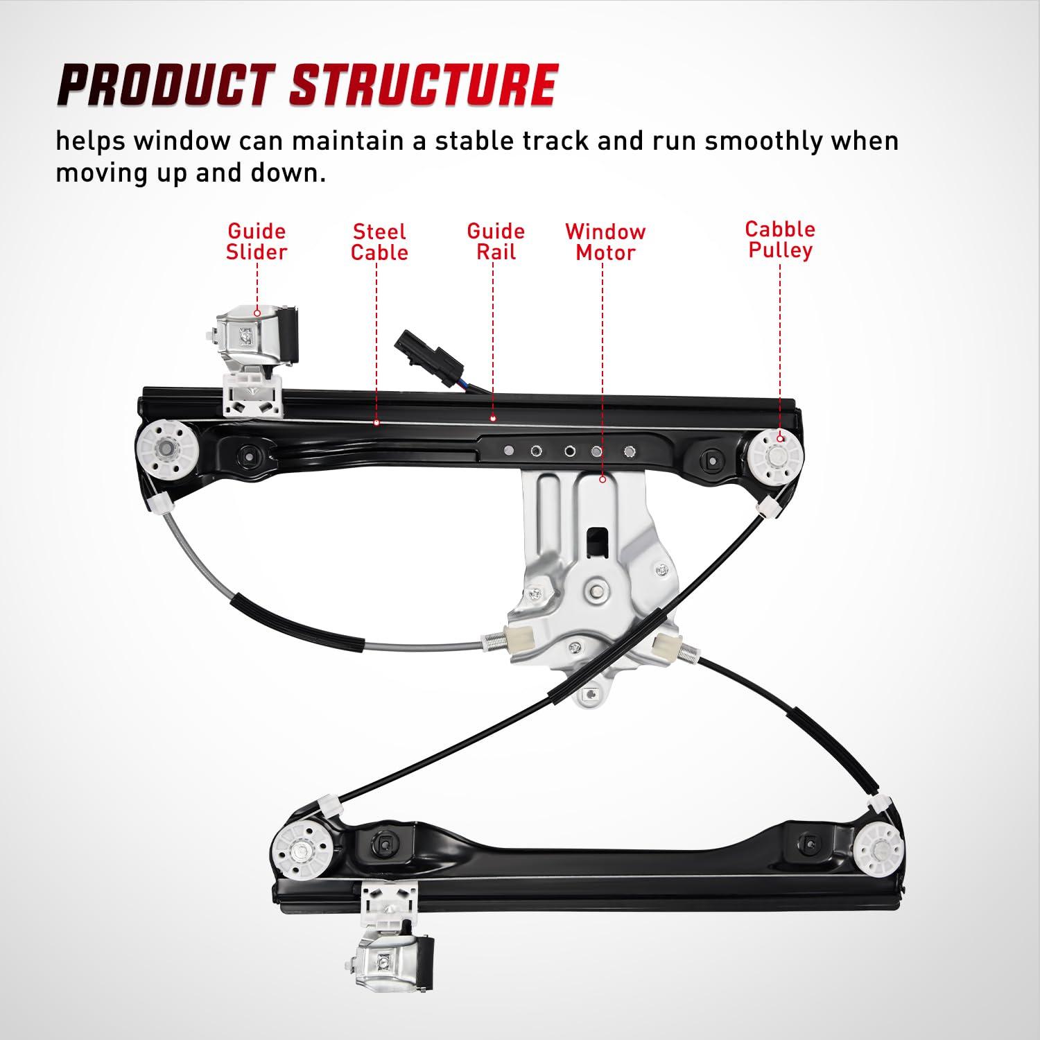 imageNilight 751739 Power Window Regulator with Motor for Front Driver Side Compatible with Chevy Cruze 2012 2013 2014 2015 2016 Chevy Cruze Limited Front Left SideFront Driver