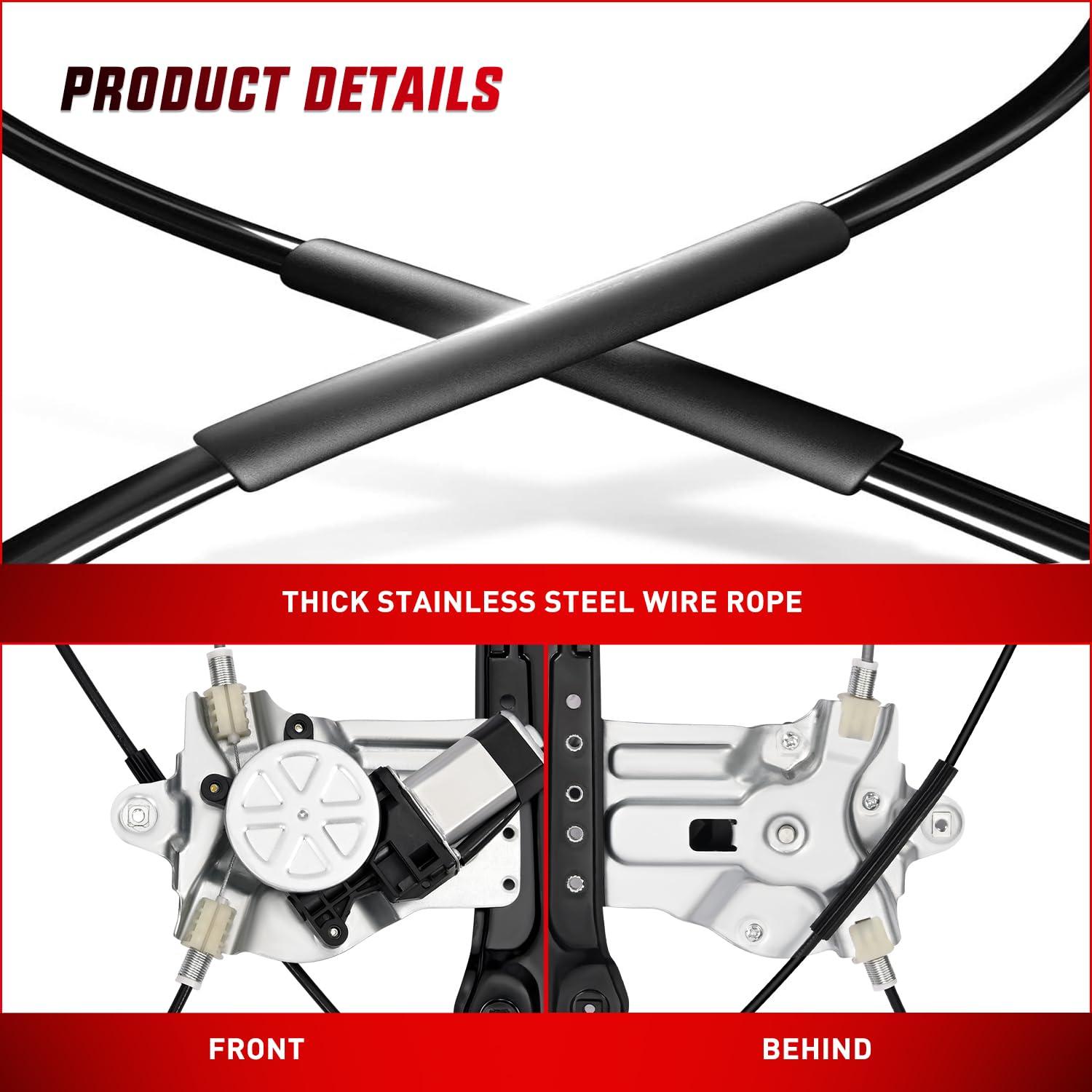 imageNilight 751739 Power Window Regulator with Motor for Front Driver Side Compatible with Chevy Cruze 2012 2013 2014 2015 2016 Chevy Cruze Limited Front Left SideFront Passenger