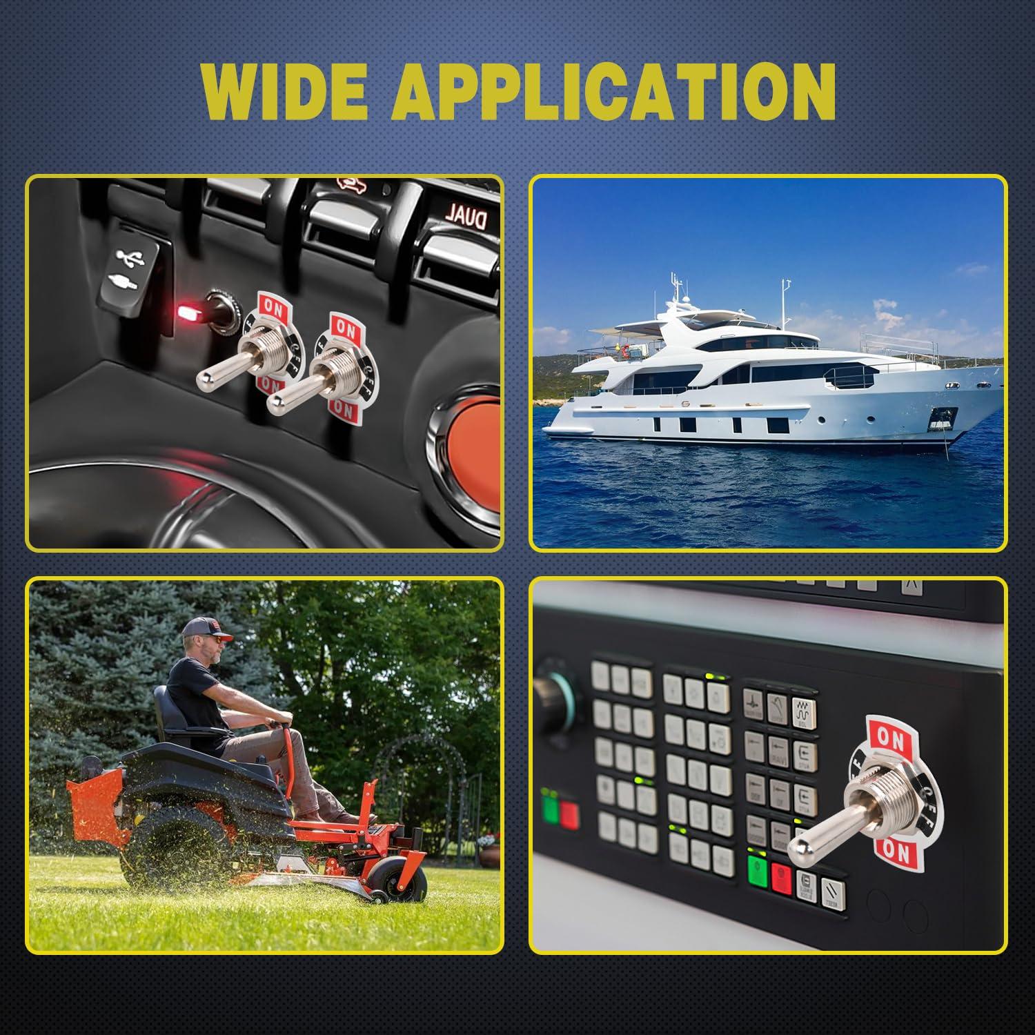 imageNilight 90014E Heavy Duty Rocker Toggle Switch 12V 20A Red Cover SPST ONOff 2Pin Car Truck Boat5 Pack2PCS Momentary onoffOn