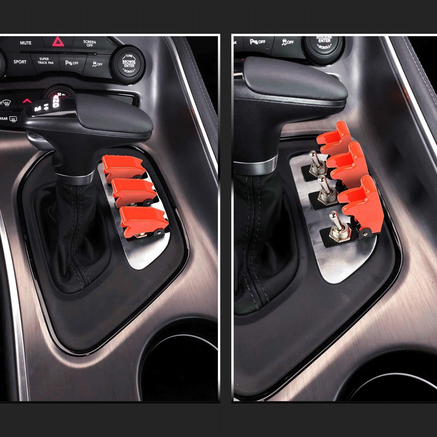 imageNilight 90014E Heavy Duty Rocker Toggle Switch 12V 20A Red Cover SPST ONOff 2Pin Car Truck Boat5 Pack5PCS Switch wRed Cover