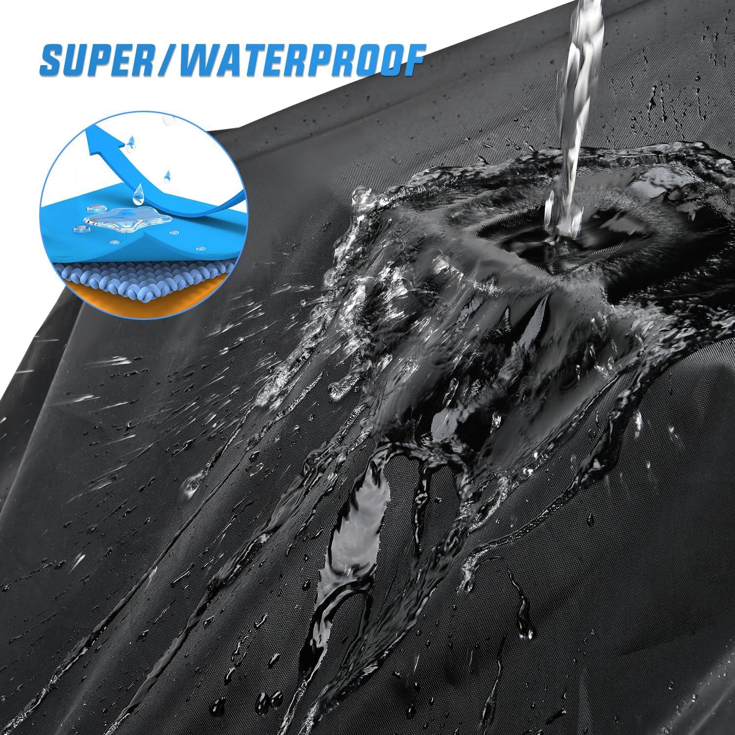 imageNilight ATV Cover Waterproof 420D Heavy Duty Ripstop Material 4 Wheeler Quad Cover All Season Weather UV Protection for Kawasaki Yamaha Polaris Suzuki HondaBlack XXLXXXL  100L x 43W x 47H