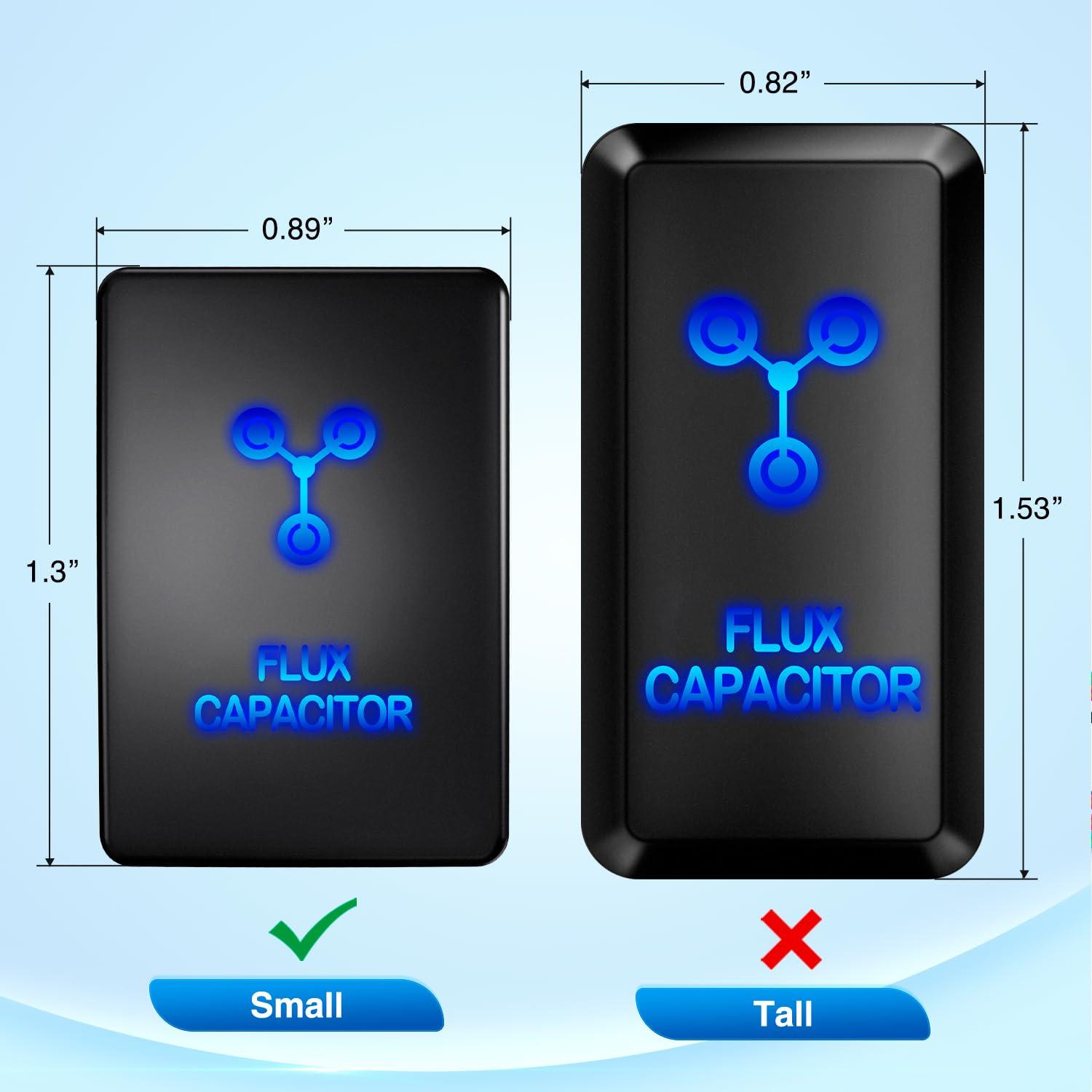 imageNilight AUX Battery Push Button Switch 12V ON Off Switches with Connector Wire Kit 128quot x 087quot Replacement for Toyota Sequoia Highlander Tacoma Tundra 4Runner RAVR YarisFLUX CAPACITOR