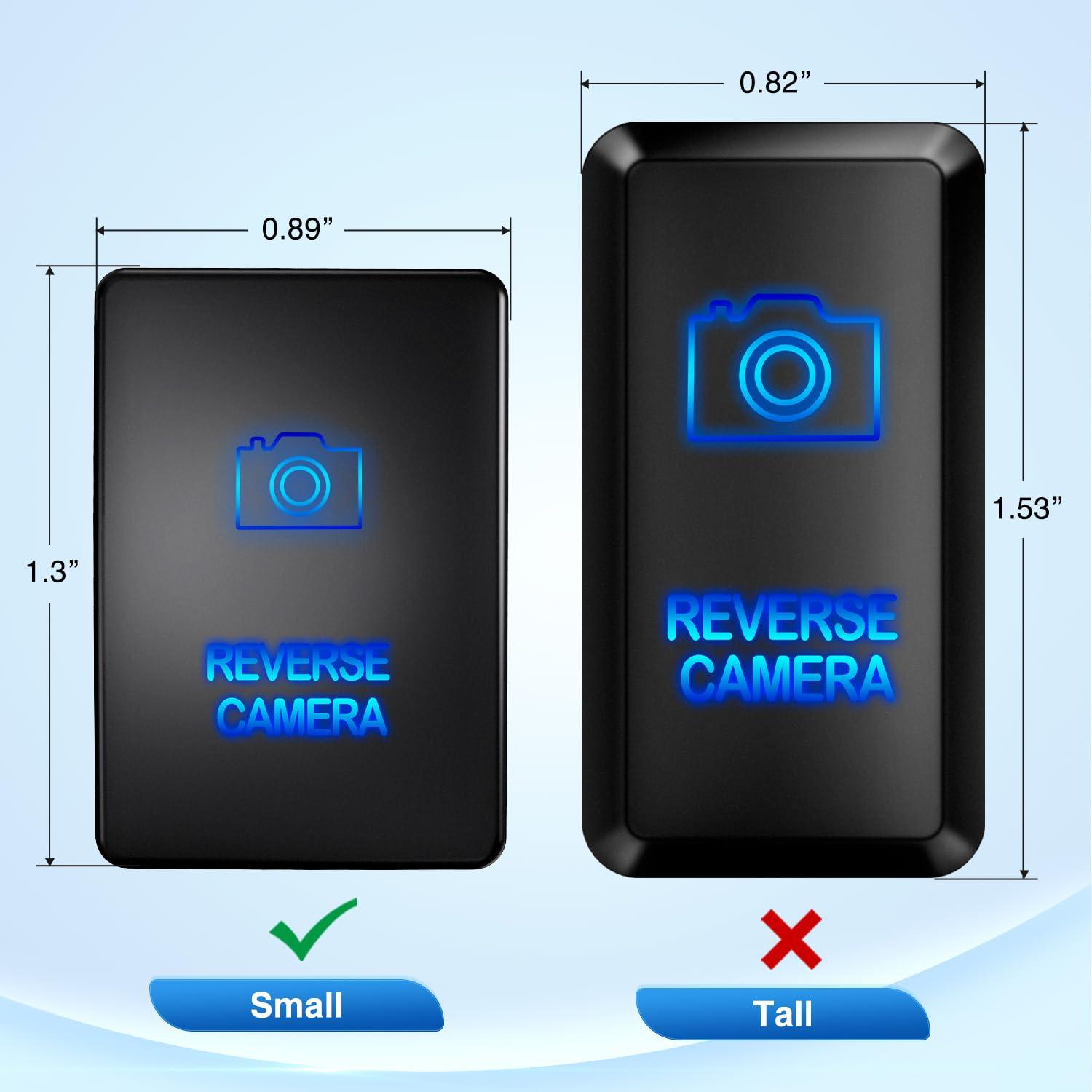 imageNilight AUX Battery Push Button Switch 12V ON Off Switches with Connector Wire Kit 128quot x 087quot Replacement for Toyota Sequoia Highlander Tacoma Tundra 4Runner RAVR YarisREVERSE CAMERA