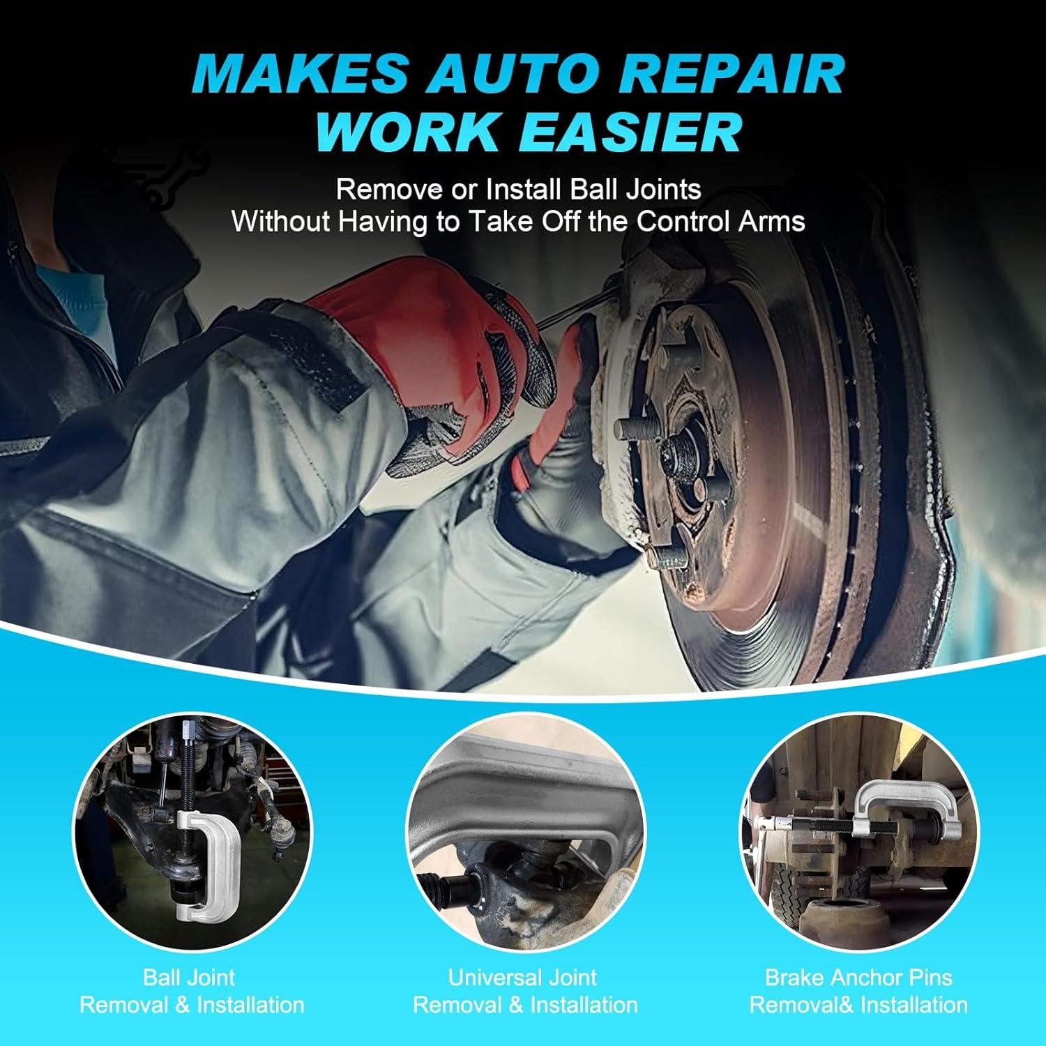 imageNilight Ball Joint Press kit with 4x4 Adapters Ball Joint Remove and Install Tools 10 PCS Ball Joint Service Kit for Most 2WD and 4WD Cars and Light TrucksBall Joint Press kit