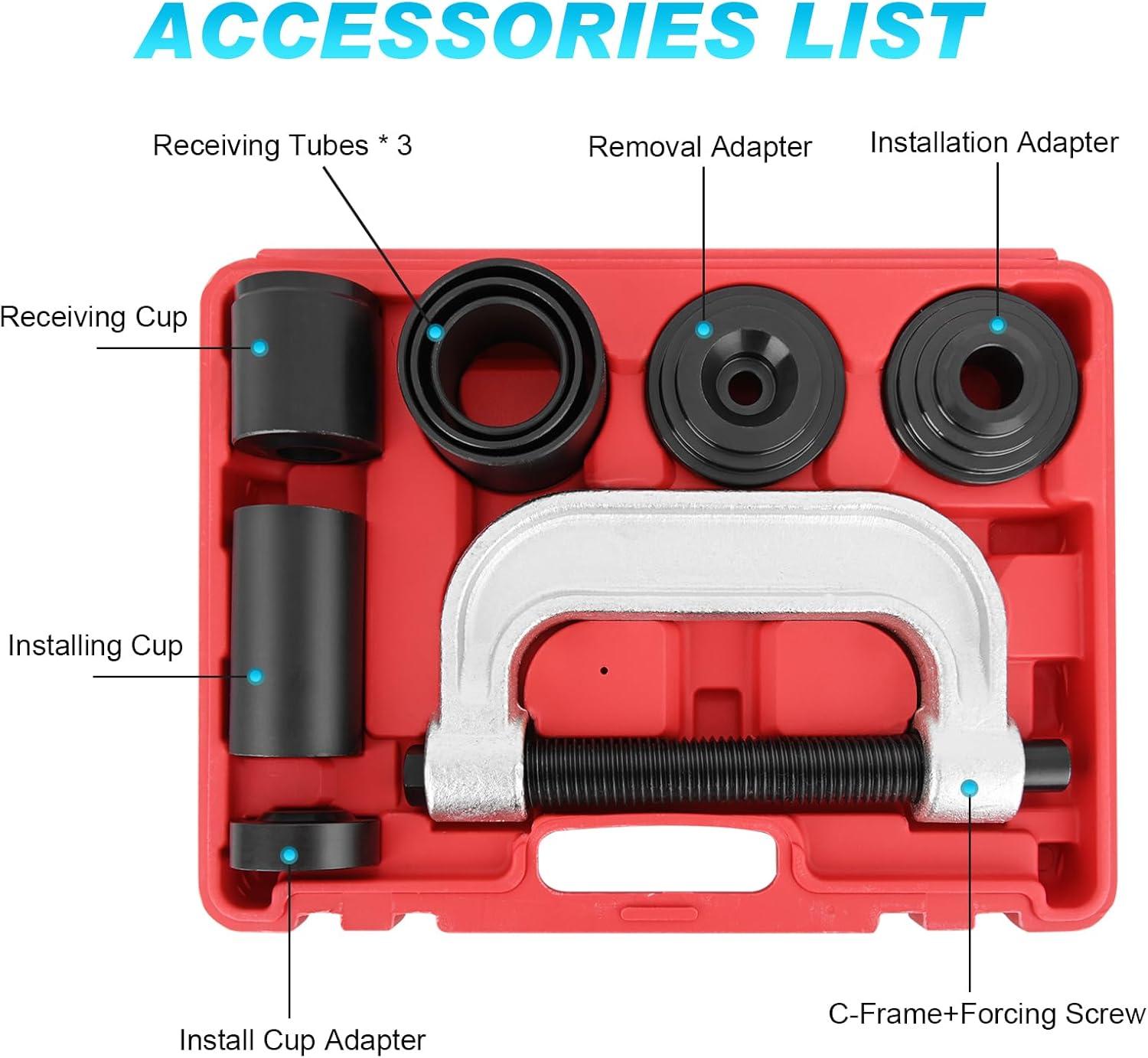 imageNilight Ball Joint Press kit with 4x4 Adapters Ball Joint Remove and Install Tools 10 PCS Ball Joint Service Kit for Most 2WD and 4WD Cars and Light TrucksBall Joint Press kit