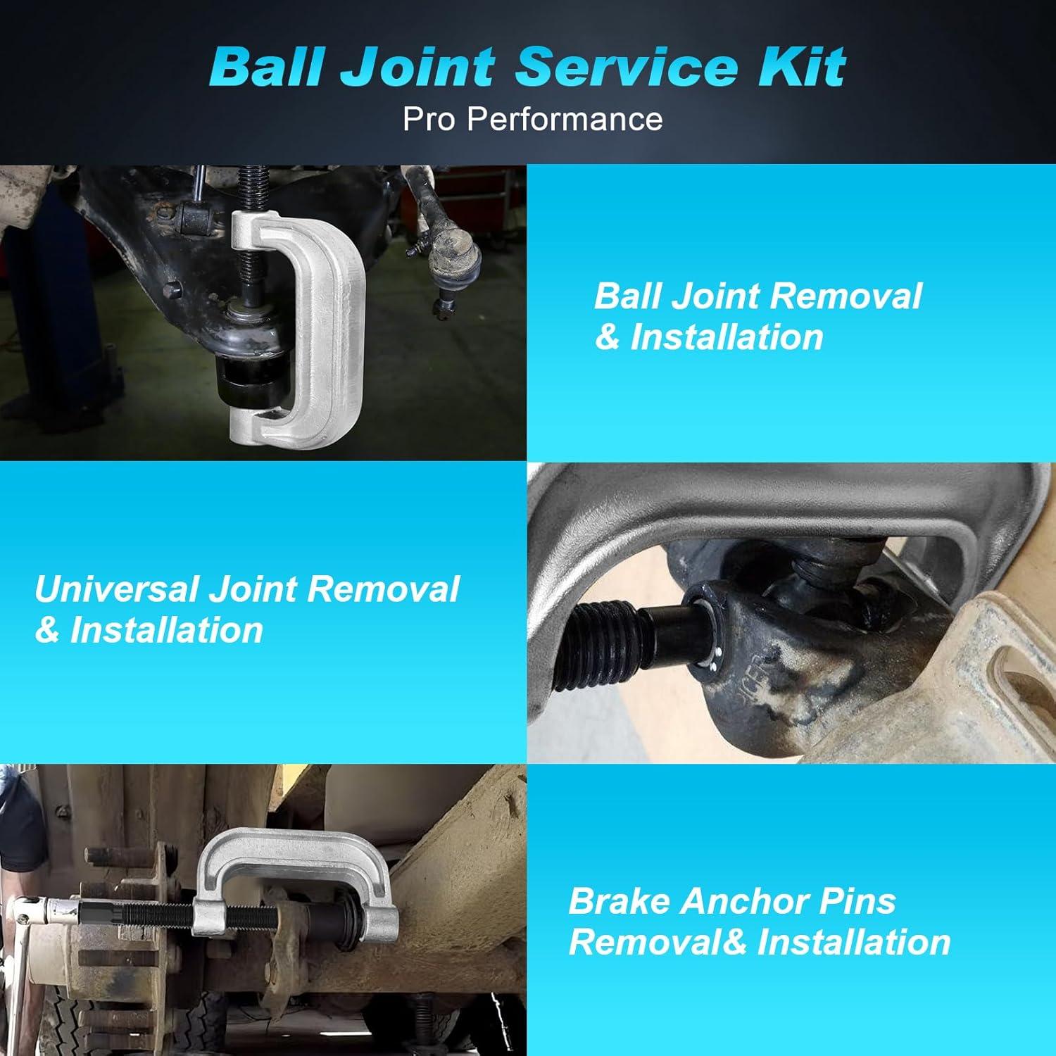 imageNilight Ball Joint Press kit with 4x4 Adapters Ball Joint Remove and Install Tools 10 PCS Ball Joint Service Kit for Most 2WD and 4WD Cars and Light TrucksBall Joint Press kit