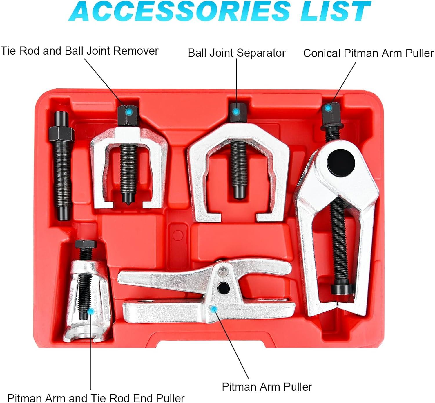 imageNilight Ball Joint Press kit with 4x4 Adapters Ball Joint Remove and Install Tools 10 PCS Ball Joint Service Kit for Most 2WD and 4WD Cars and Light TrucksBall Joint Separator Kit