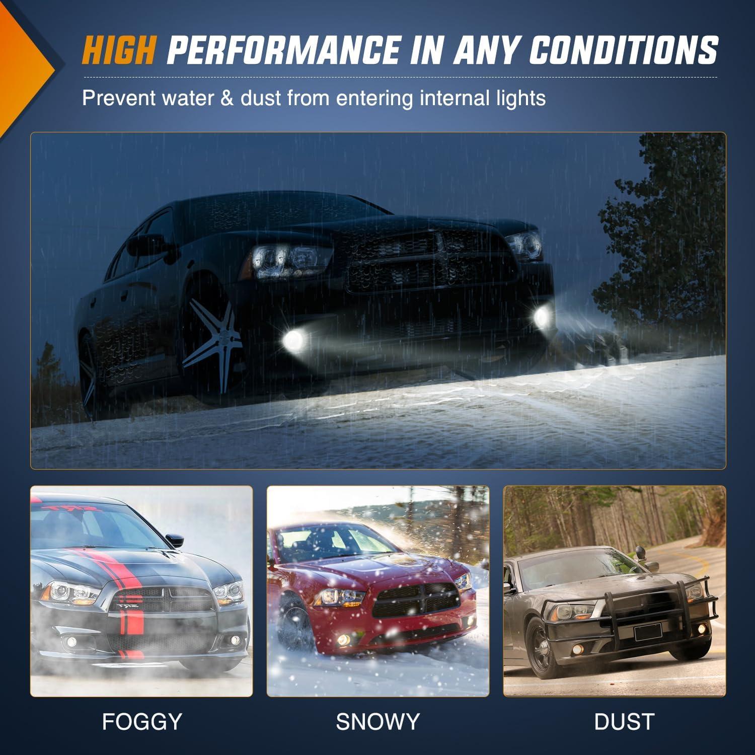 imageNilight Bumper Fog Light Compatible with 2005 2006 2007 2008 2009 2010 Dodge Dakota Durango Jeep Commander Grand Cherokee Raider Chrysler Aspen 300 SRT820012004 Dodge Charger