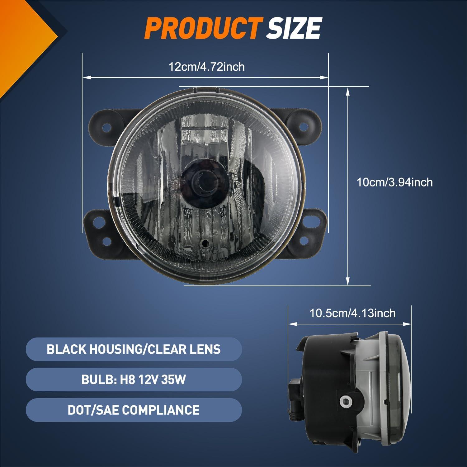 imageNilight Bumper Fog Light Compatible with 2005 2006 2007 2008 2009 2010 Dodge Dakota Durango Jeep Commander Grand Cherokee Raider Chrysler Aspen 300 SRT80709 JeepDodge0610 Chrysler Smoke