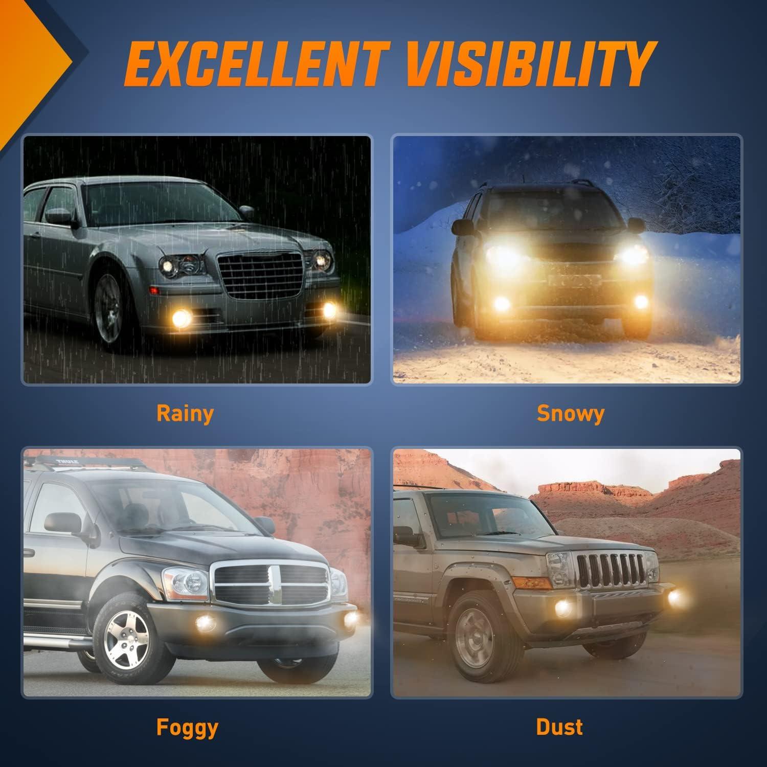 imageNilight Bumper Fog Light Compatible with 2005 2006 2007 2008 2009 2010 Dodge Dakota Durango Jeep Commander Grand Cherokee Raider Chrysler Aspen 300 SRT80509 Dodge0709 Chrysler0510 Jeep