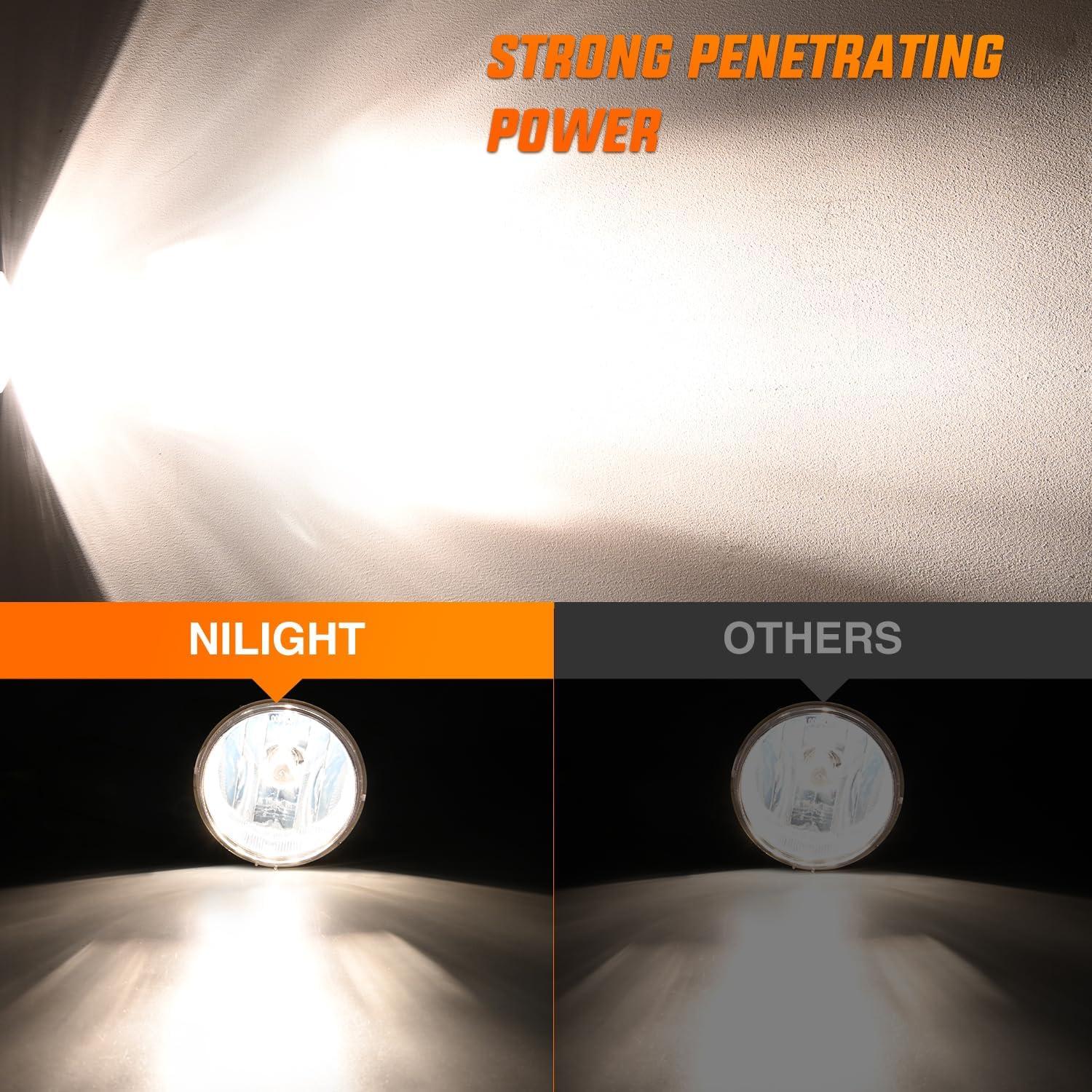 imageNilight Bumper Fog Light Compatible with 2005 2006 2007 2008 2009 2010 Dodge Dakota Durango Jeep Commander Grand Cherokee Raider Chrysler Aspen 300 SRT80709 JeepDodge0610 Chrysler Smoke