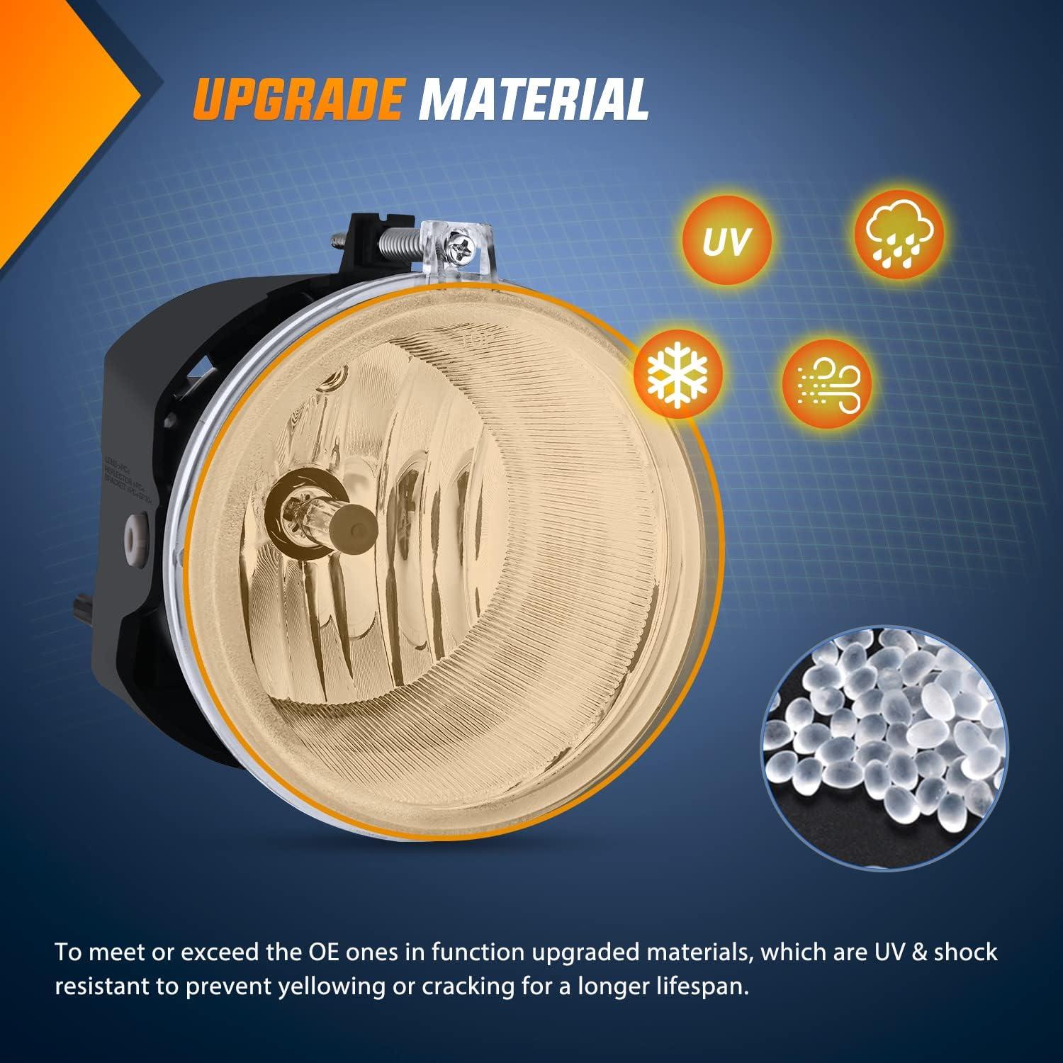 imageNilight Bumper Fog Light Compatible with 2005 2006 2007 2008 2009 2010 Dodge Dakota Durango Jeep Commander Grand Cherokee Raider Chrysler Aspen 300 SRT80509 Dodge0709 Chrysler0510 Jeep