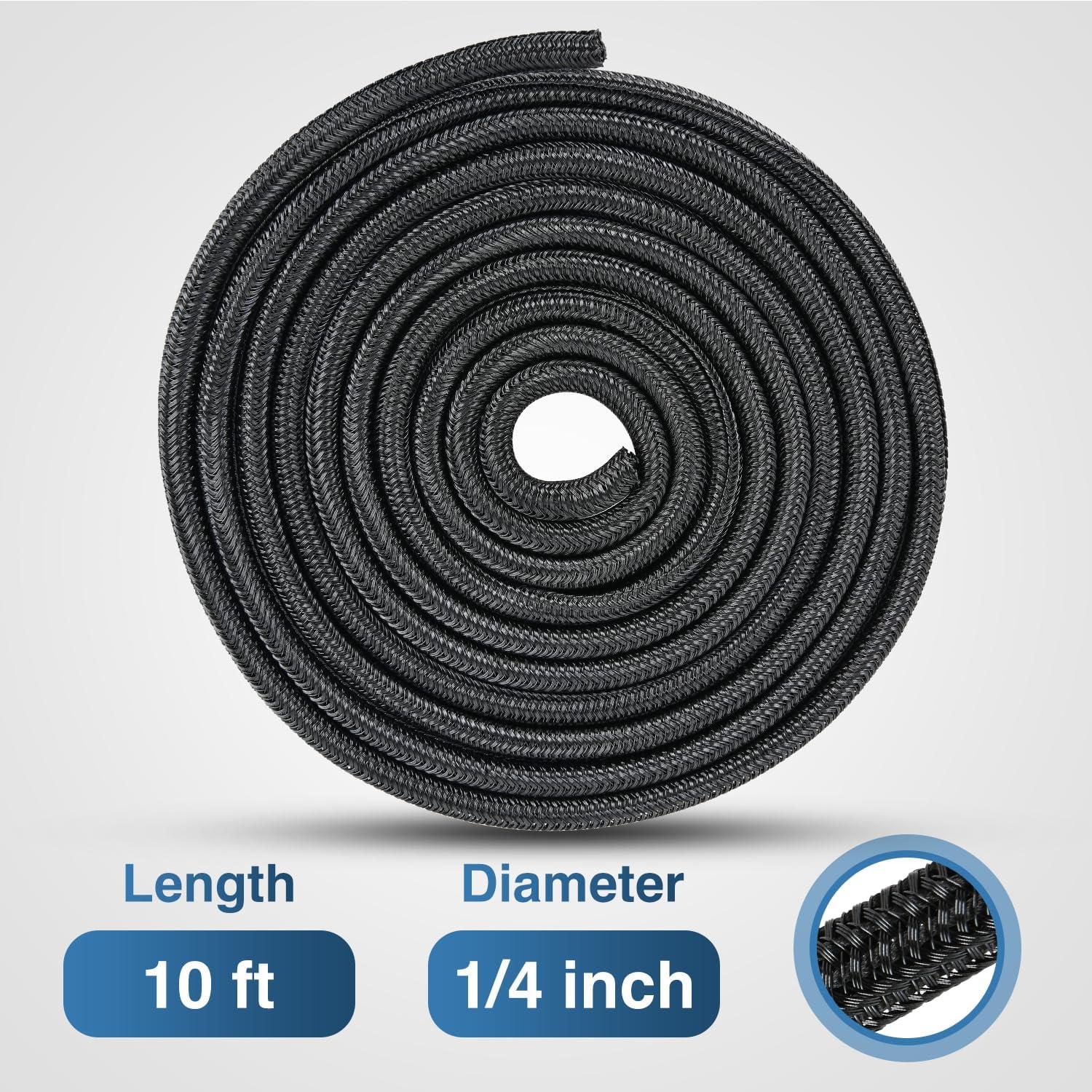 imageNilight Cable Sleeve25ft1inch Cord Management Sleeves Braided Sleeving Split Self Wrapping Wire Loom for Computer Electrical Automotive Harness Protector Organizer WhiteBlack
