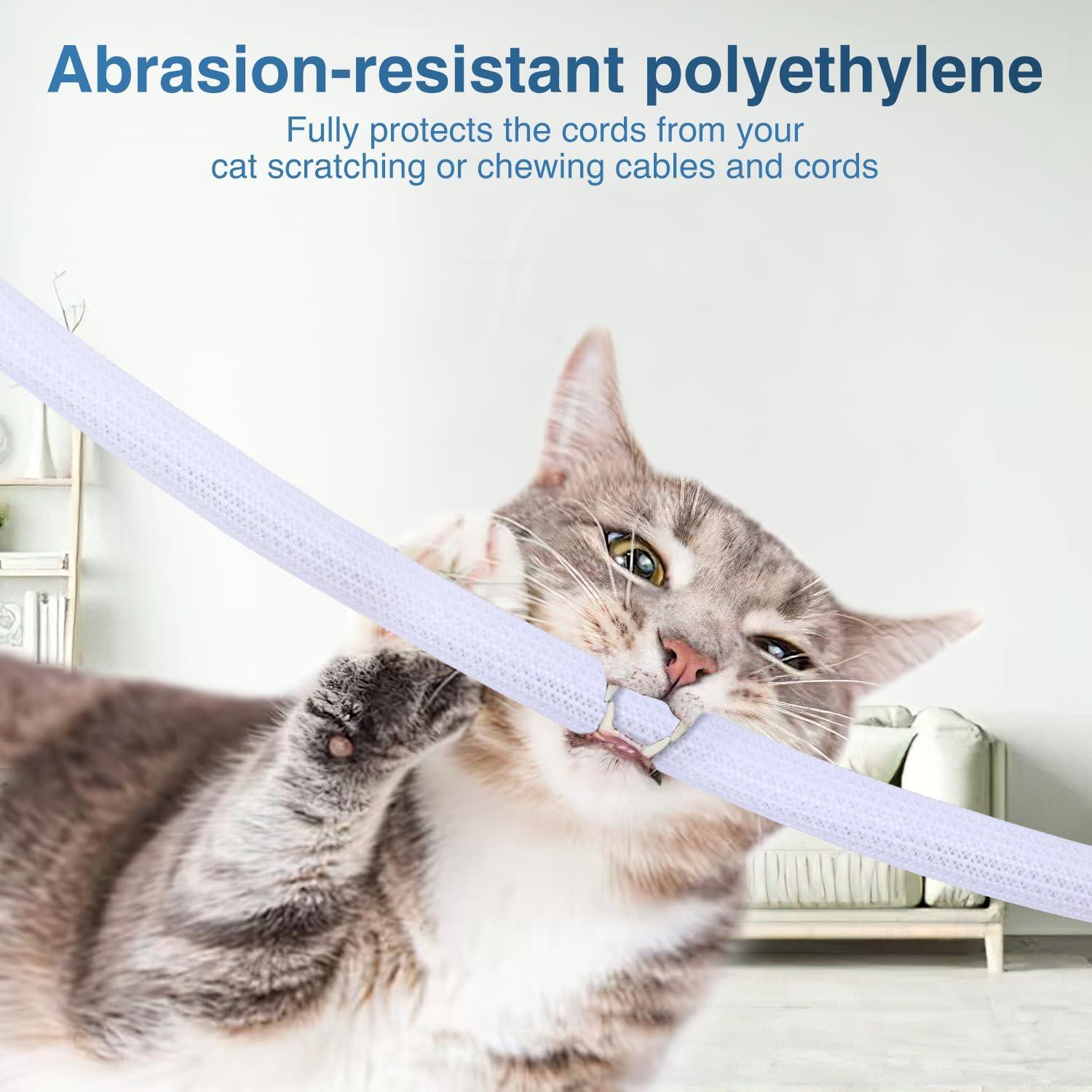 imageNilight Cable Sleeve25ft1inch Cord Management Sleeves Braided Sleeving Split Self Wrapping Wire Loom for Computer Electrical Automotive Harness Protector Organizer WhiteWhite