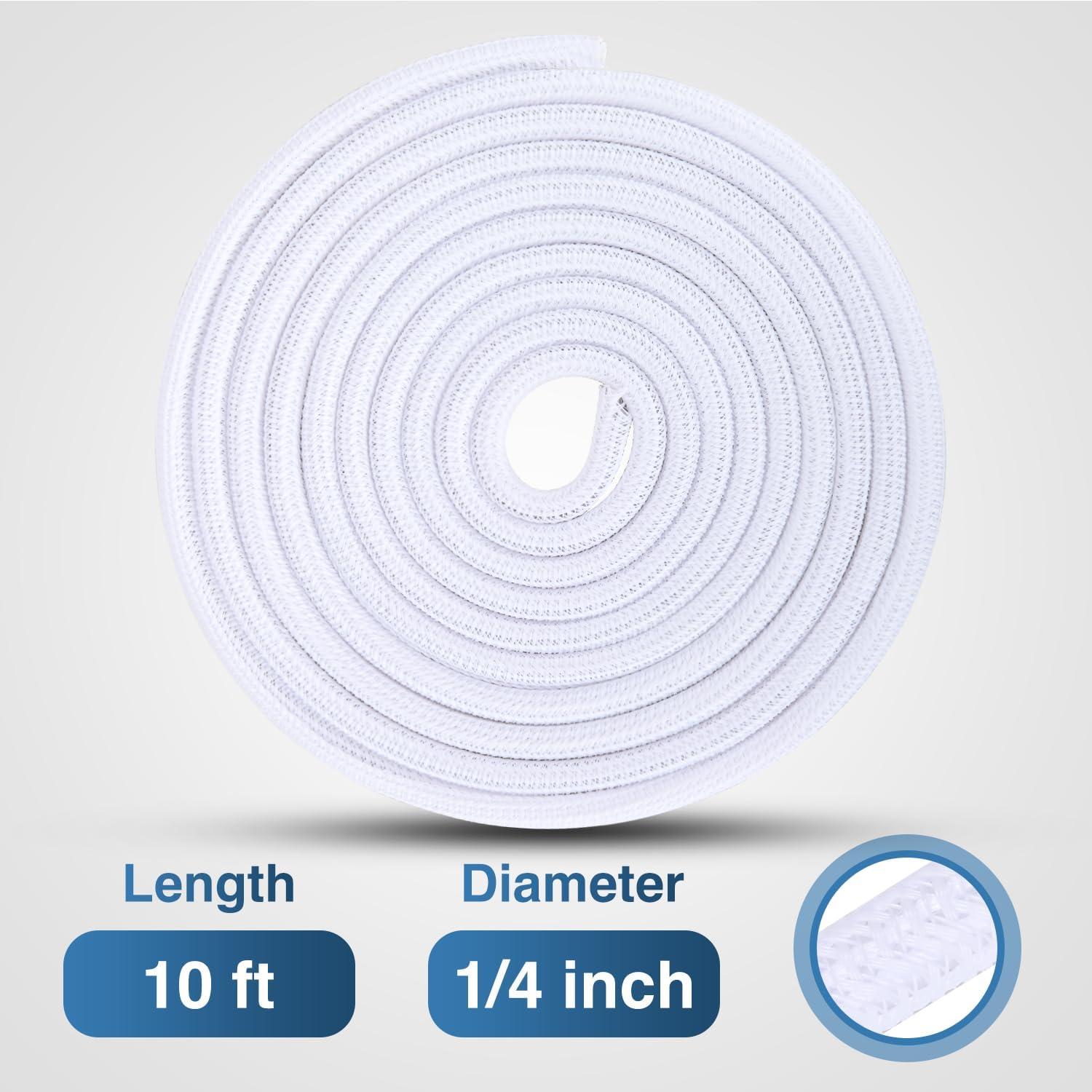 imageNilight Cable Sleeve25ft1inch Cord Management Sleeves Braided Sleeving Split Self Wrapping Wire Loom for Computer Electrical Automotive Harness Protector Organizer WhiteWhite