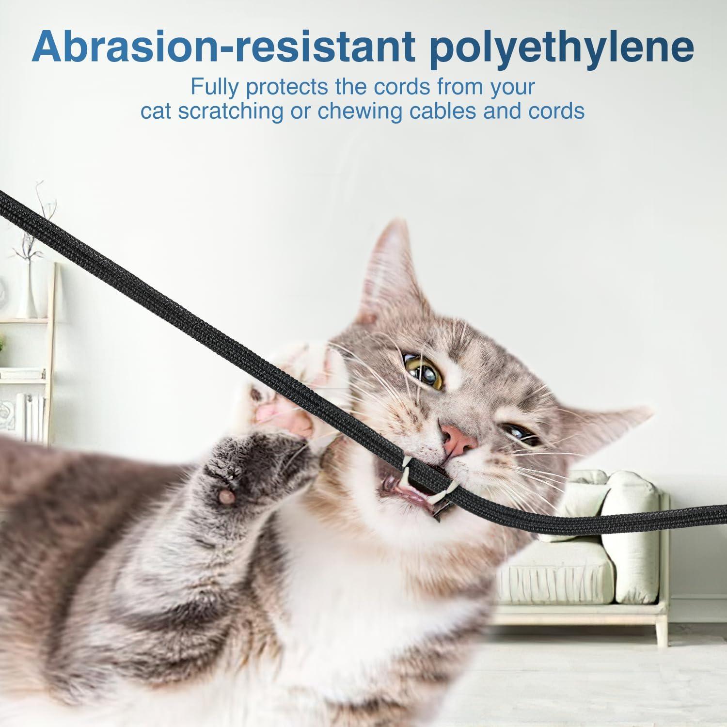 imageNilight Cable Sleeve25ft1inch Cord Management Sleeves Braided Sleeving Split Self Wrapping Wire Loom for Computer Electrical Automotive Harness Protector Organizer WhiteBlack