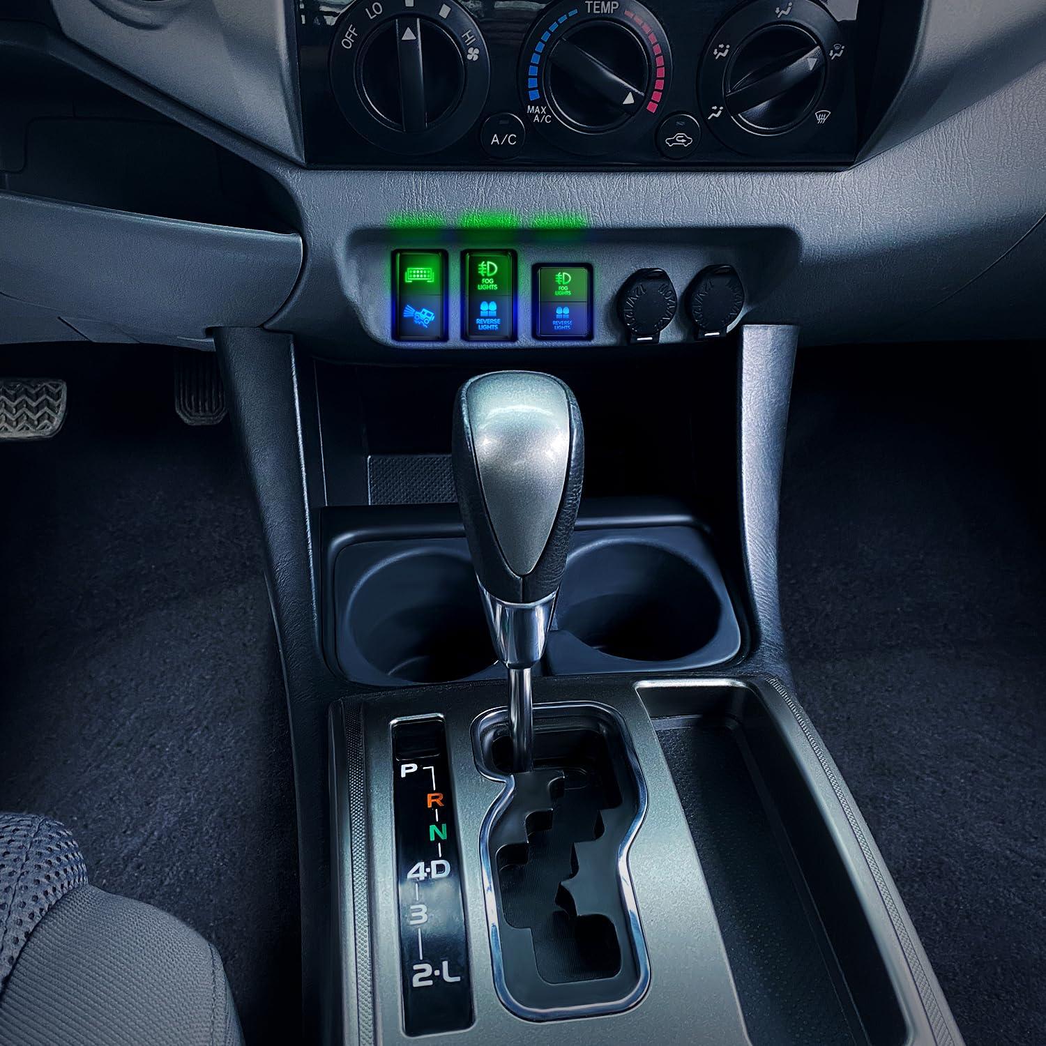 imageNilight Camping Lights Push Button Switch 12V ON Off Switches with Connector Wire Kit 154quot x 083quot Replacement for Toyota FJ Cruiser Fortuner Ta coma Highlander Tundra 4Runner Prado Land CruiserFog Lights  Reverse Lights