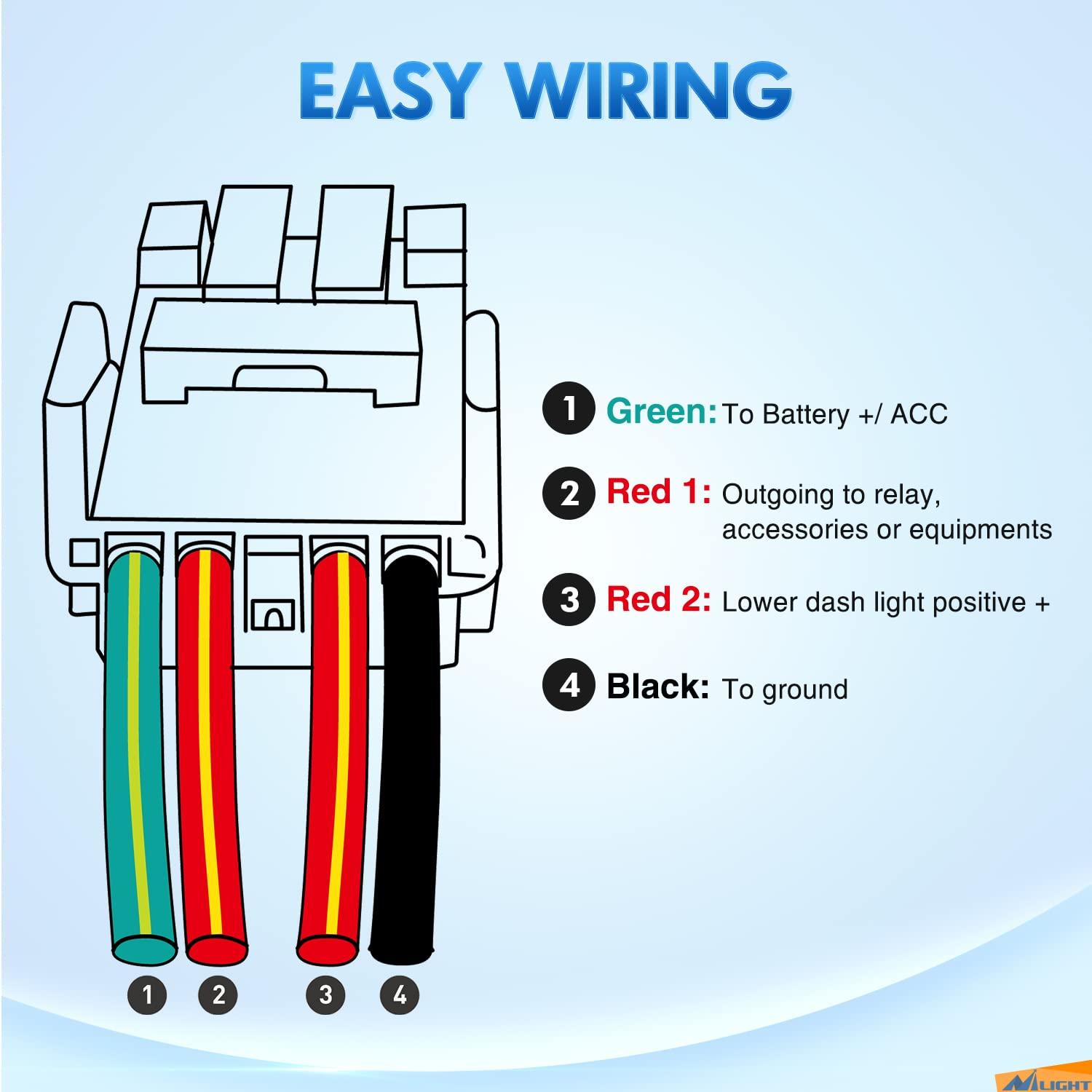 imageNilight Camping Lights Push Button Switch 12V ON Off Switches with Connector Wire Kit 154quot x 083quot Replacement for Toyota FJ Cruiser Fortuner Ta coma Highlander Tundra 4Runner Prado Land CruiserZOMBIE LIGHTS