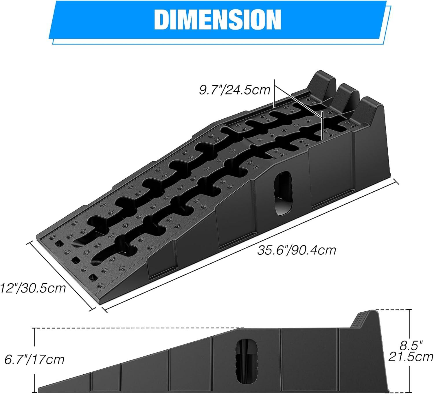 imageNilight Car Ramps Portable 67quot Car Lift Ramp Heavy Duty Vehicle Service Ramp for Home Garage Maintenance 13000lb GVW Capacity Per PairCar Ramp