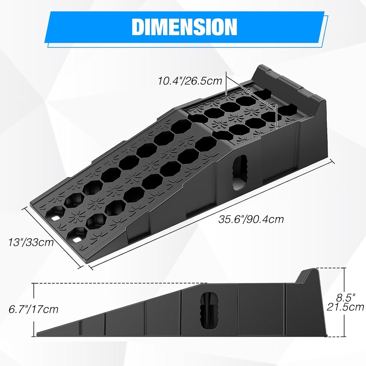 imageNilight Car Ramps Portable 67quot Car Lift Ramp Heavy Duty Vehicle Service Ramp for Home Garage Maintenance 13000lb GVW Capacity Per PairTruck Ramp