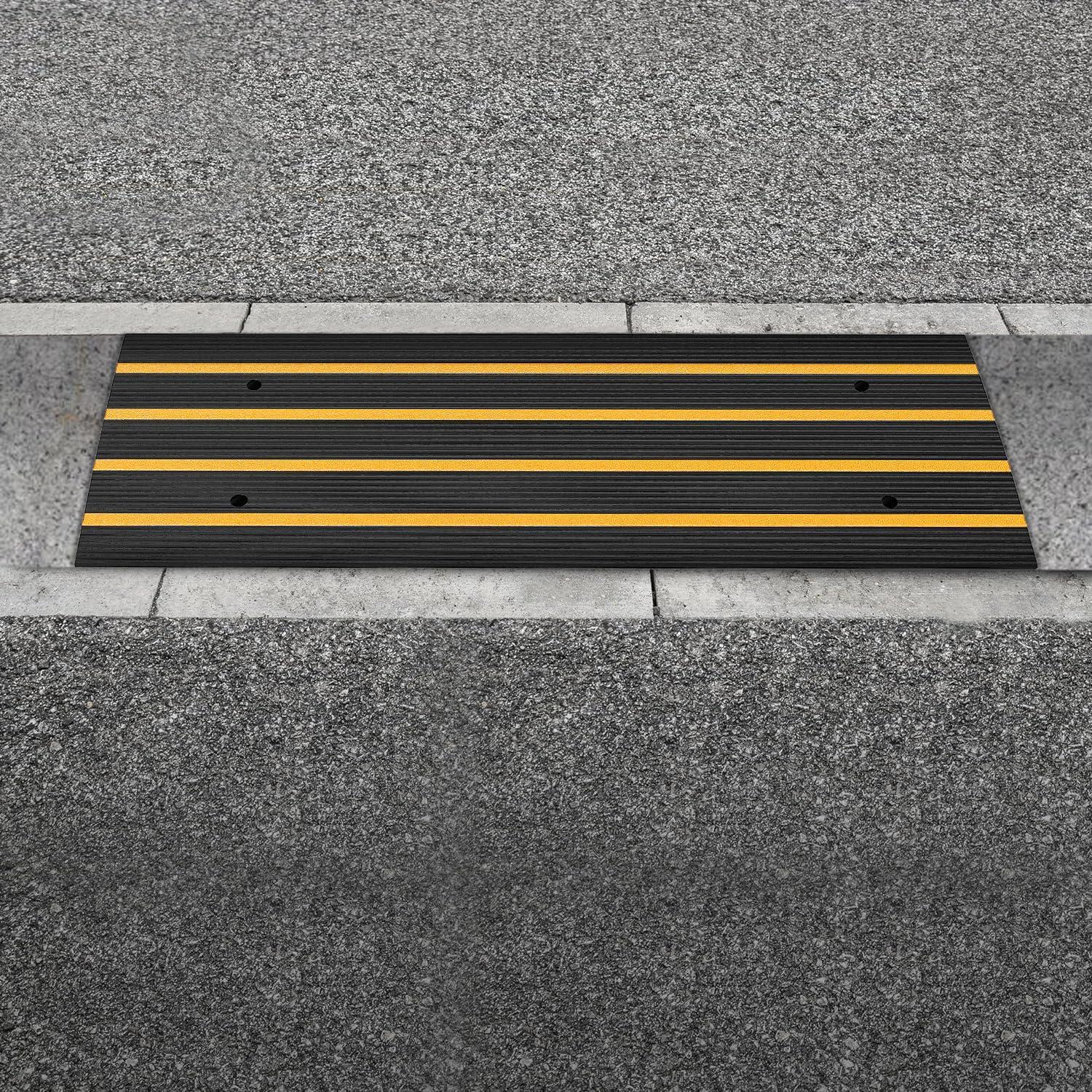 imageNilight Driveway Curb Ramp 26 Inch High HeavyDuty Rubber Curbside Vehicle ramp for Car Truck Wheelchair Mobility Loading Dock Garage2PCS